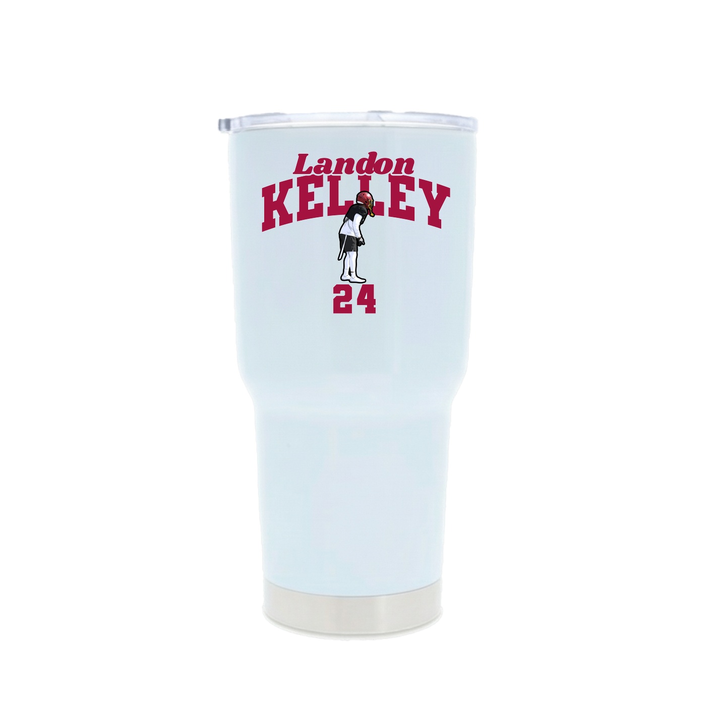 30oz Stainless Steel Tumbler — Signature Arch in White