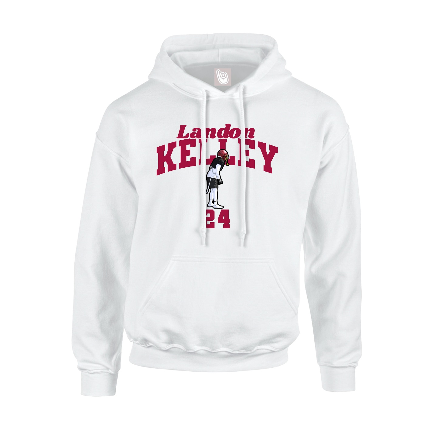 Hoodie — Signature Arch in White