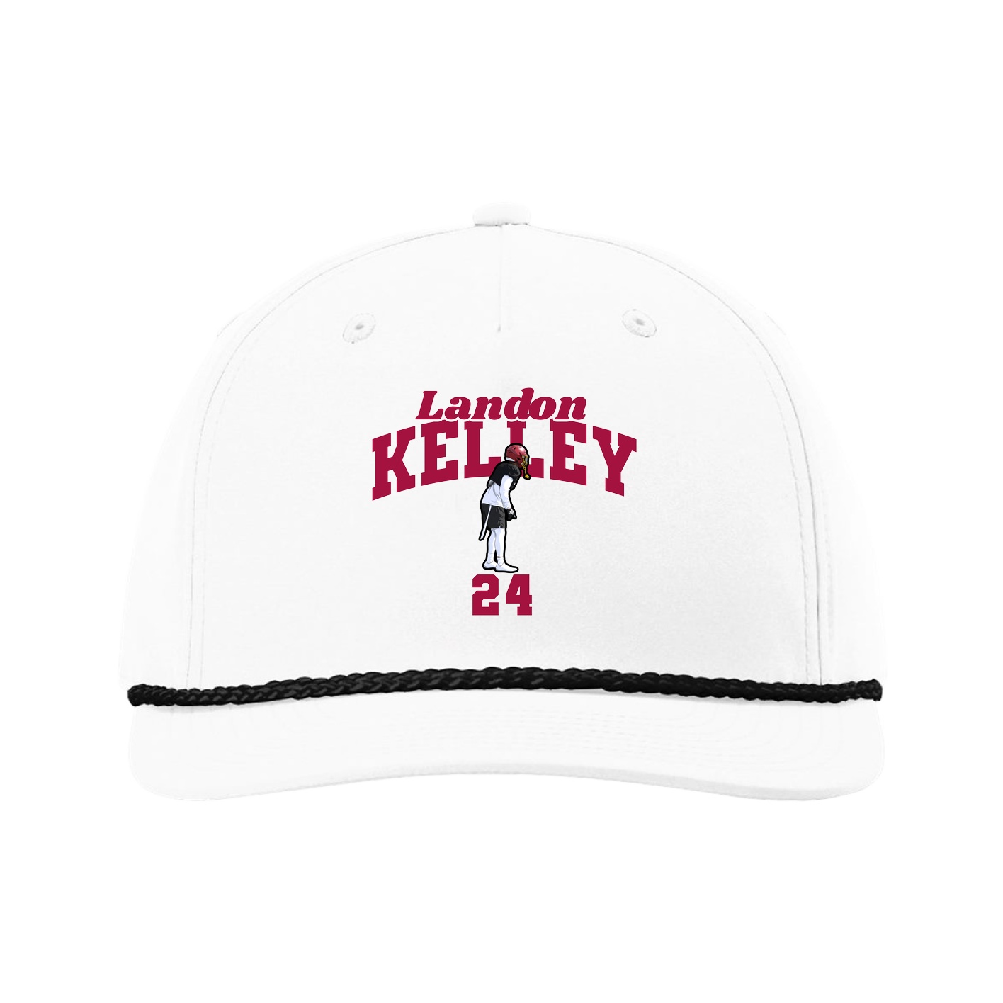 Five-Panel Classic Rope Cap — Signature Arch in White