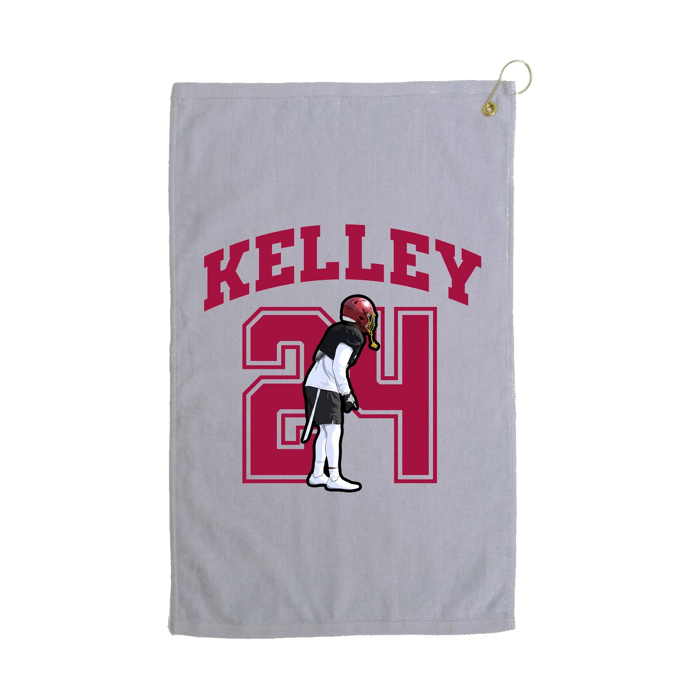 Golf Towel — Number in Grey