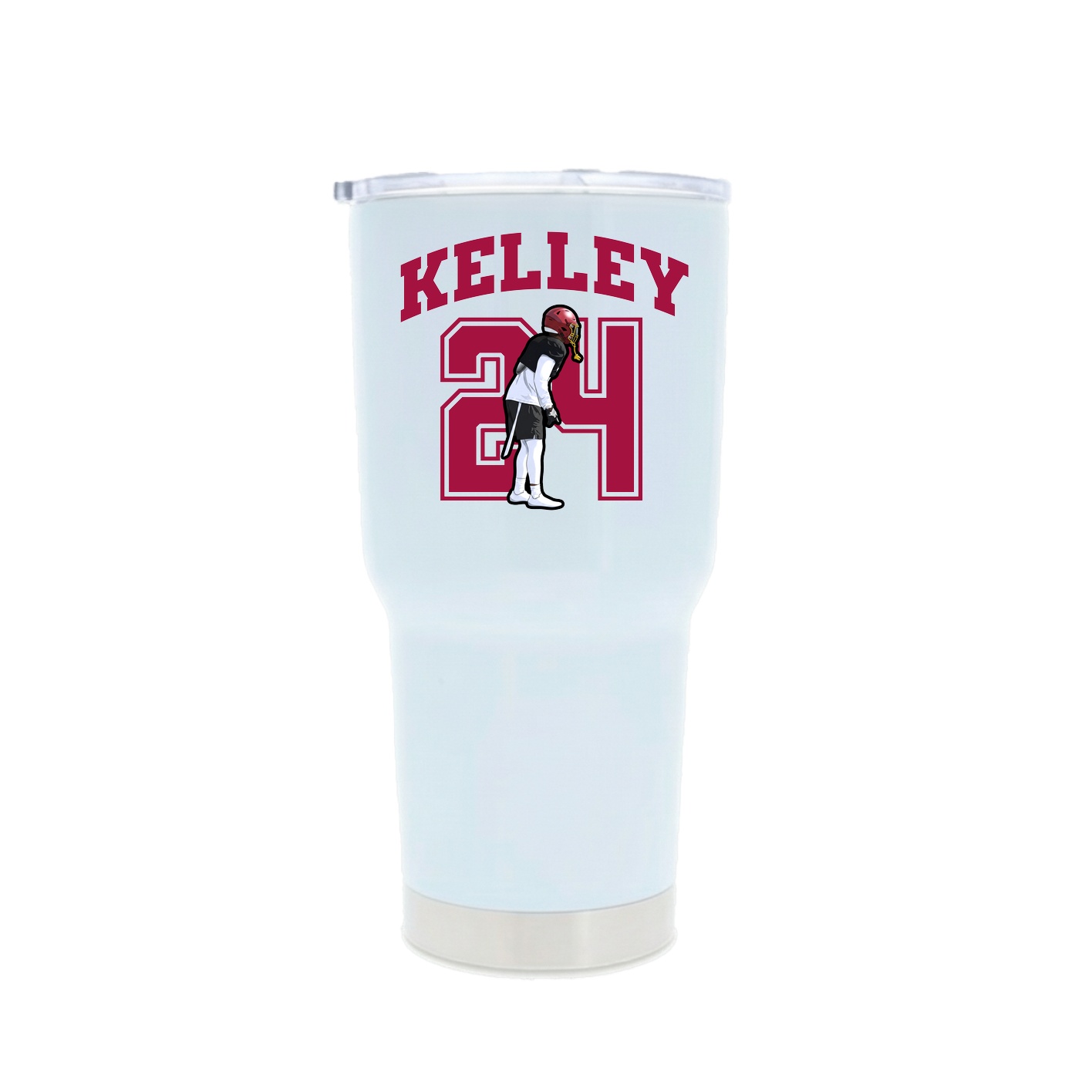 30oz Stainless Steel Tumbler — Number in White