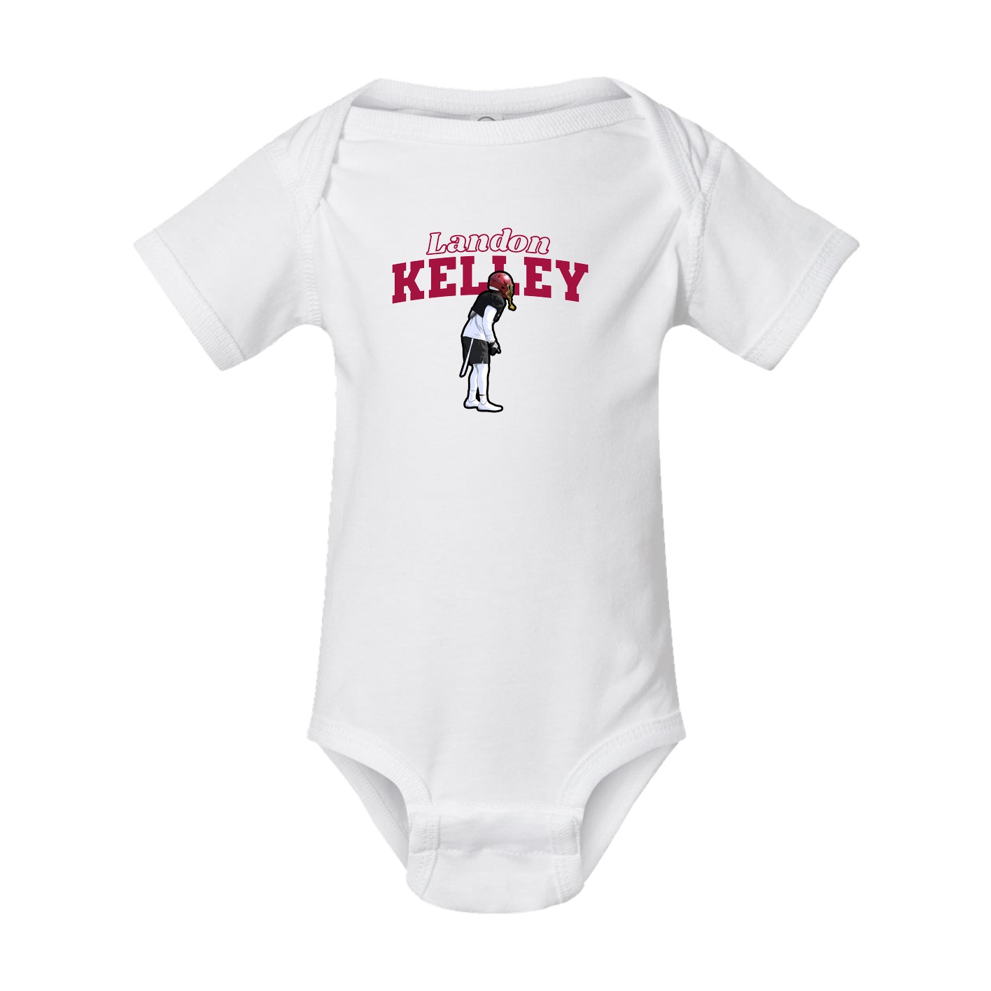 Baby Onesie — Name Arch in White