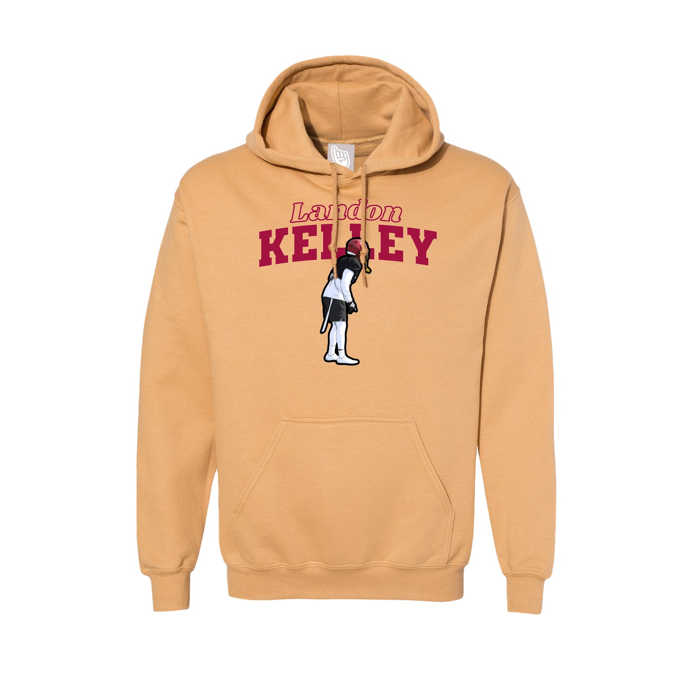 Hoodie — Name Arch in Vegas Gold