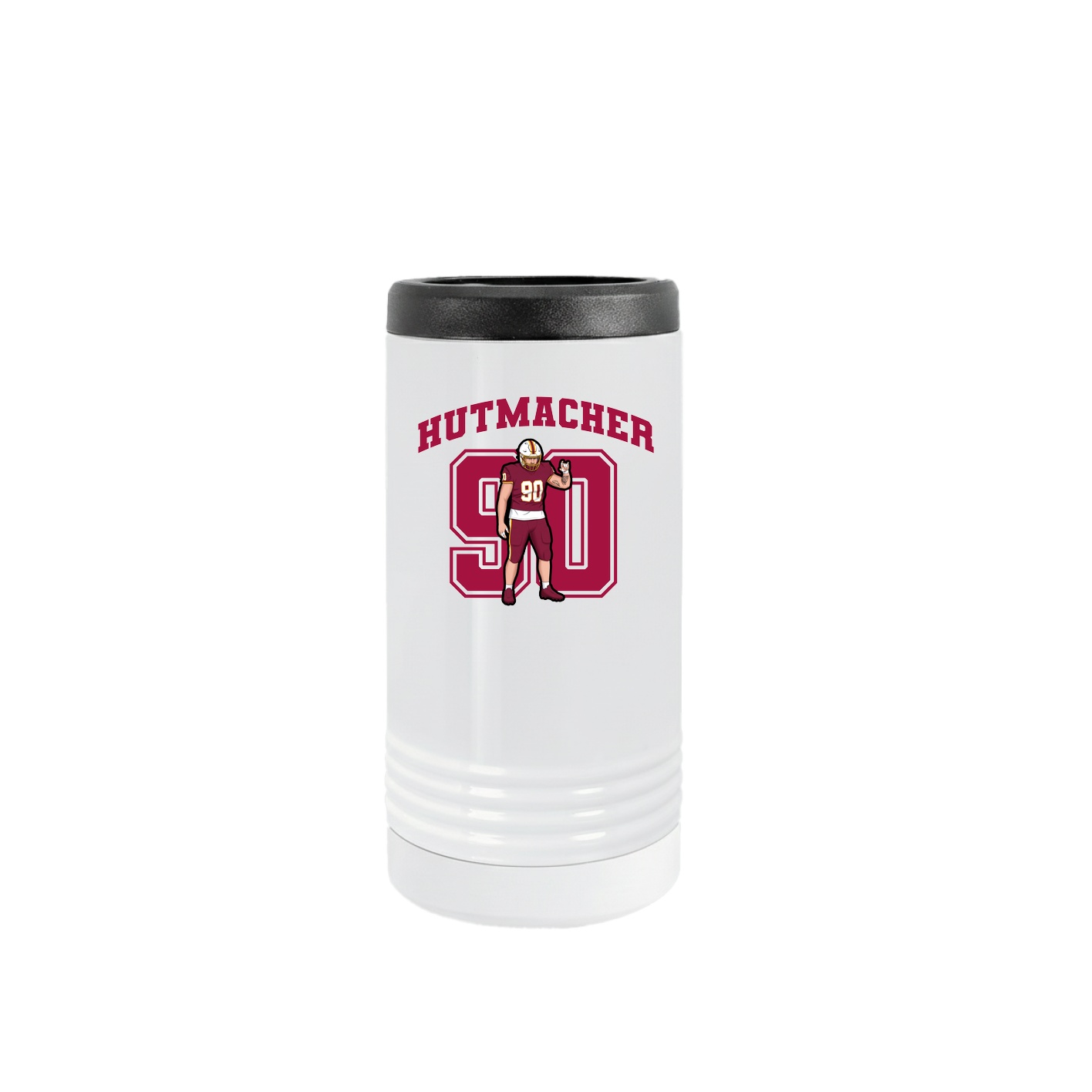 Slim Beverage Holder — Number in White