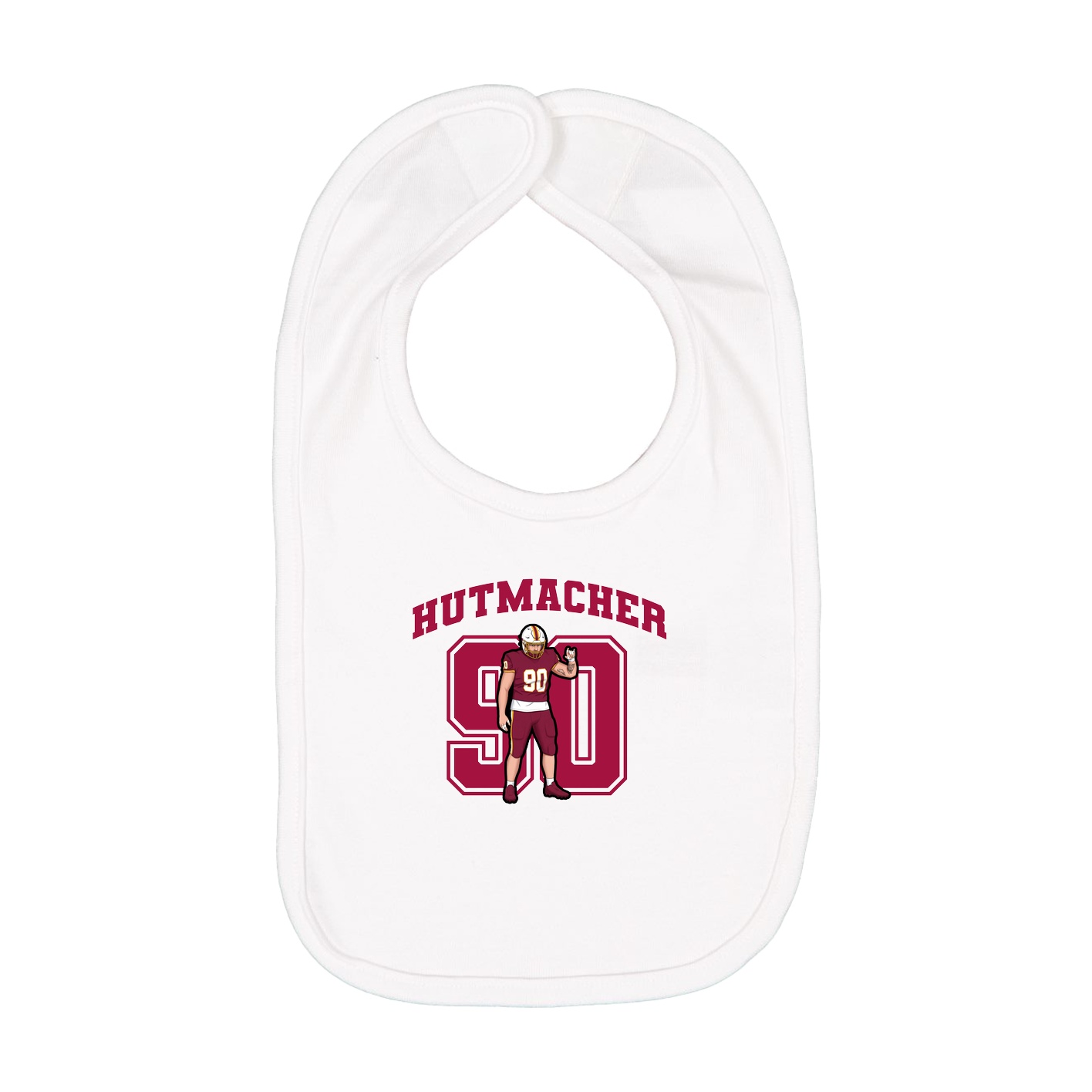 Infant Bib — Number in White