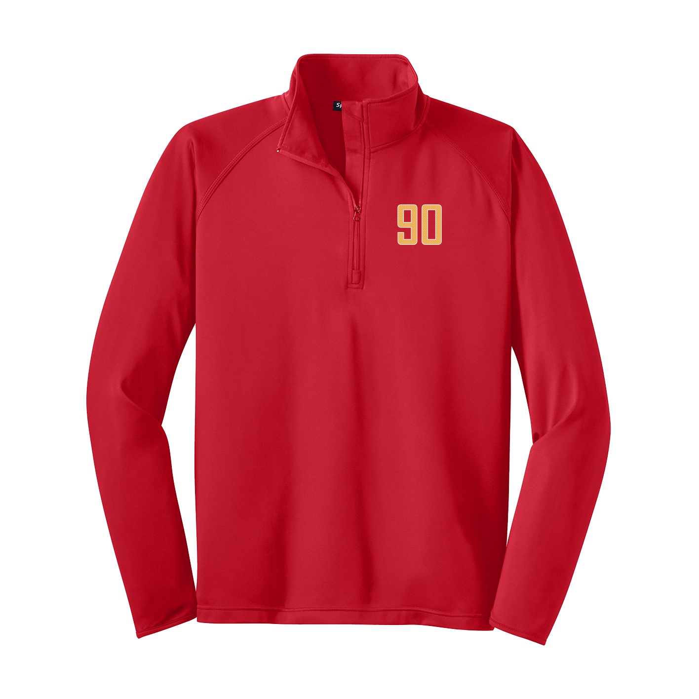 Q-Zip Pullover — Front Shirsy in Red