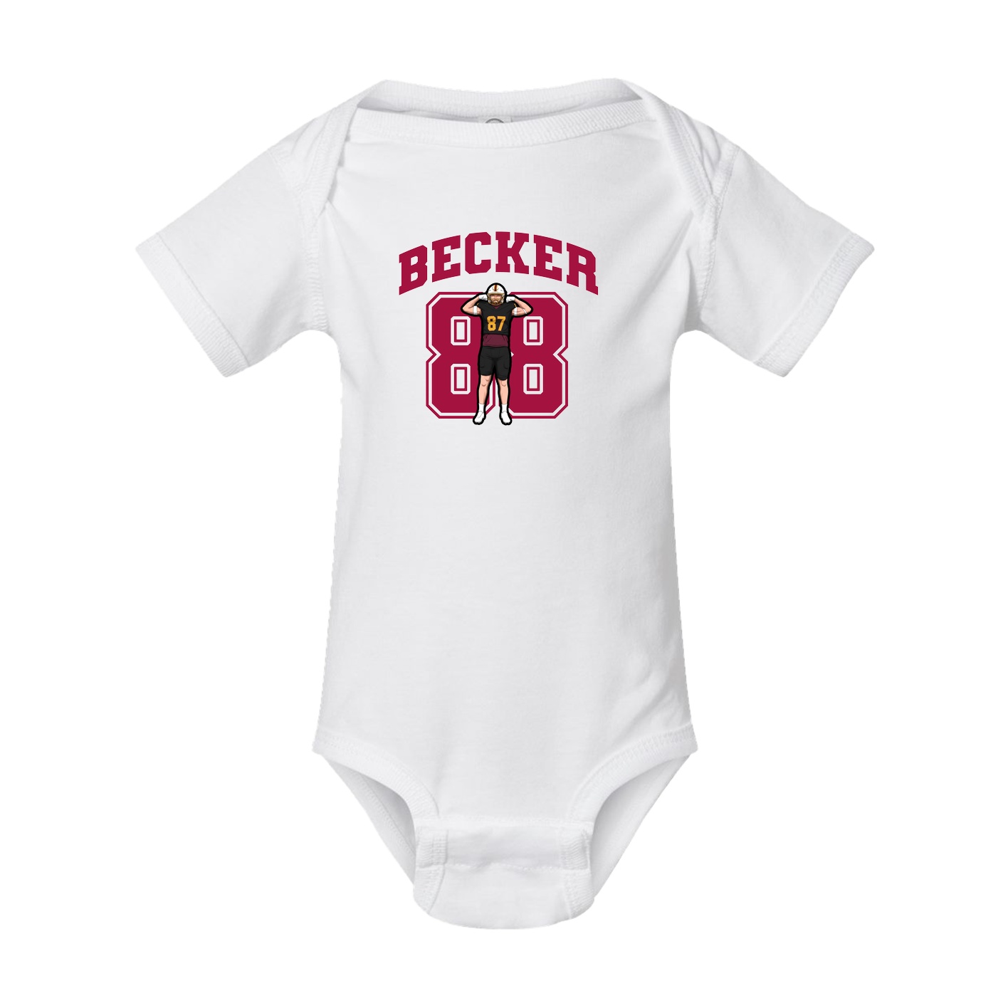 Baby Onesie — Number in White
