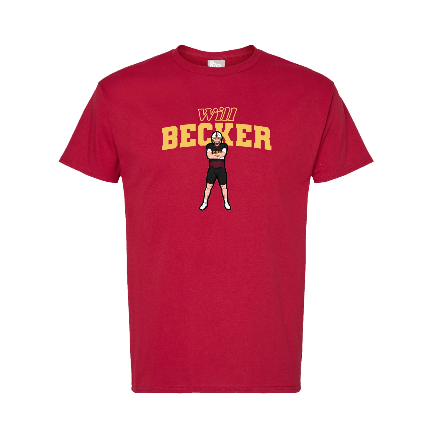 Tee — Name Arch in Crimson