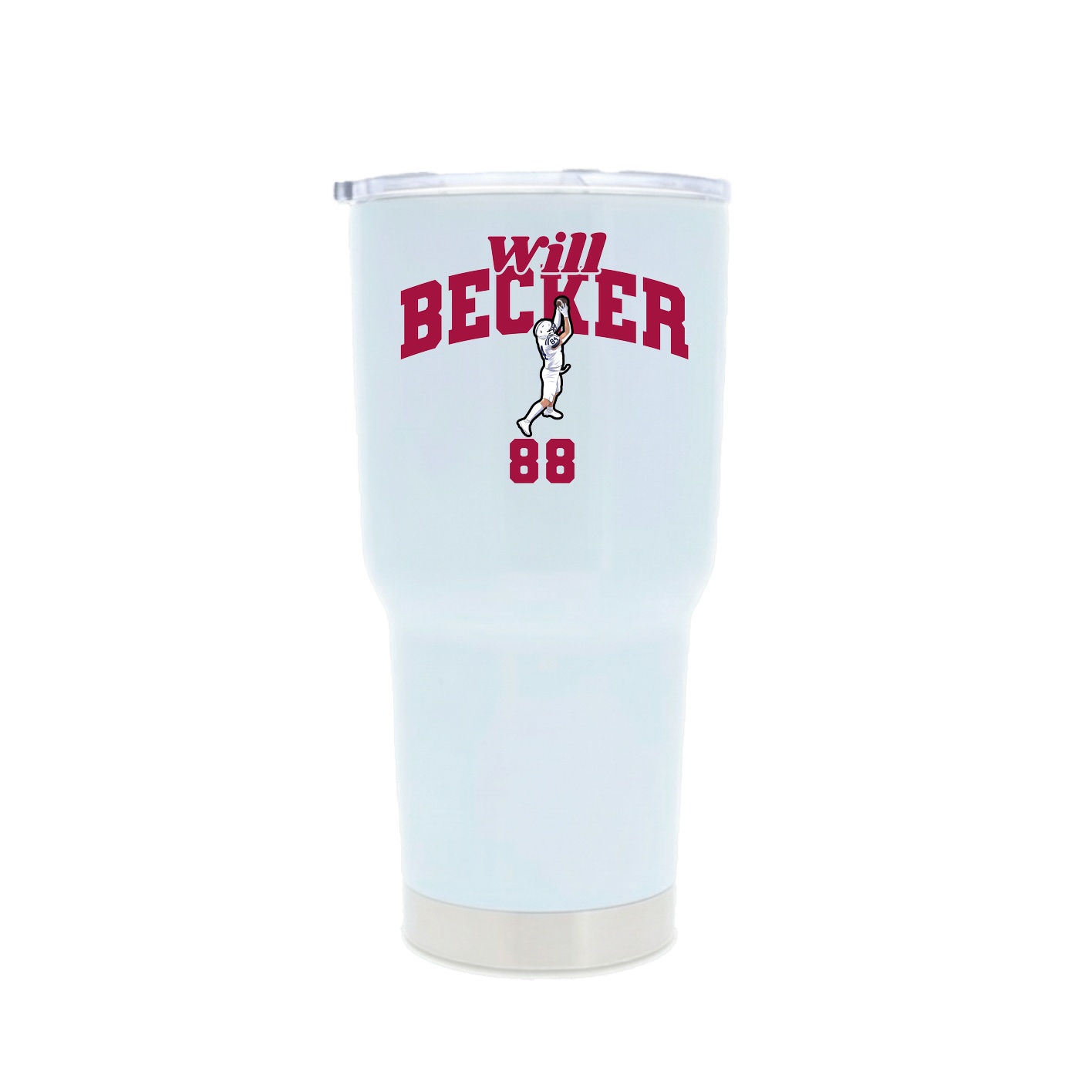 30oz Stainless Steel Tumbler — Signature Arch in White