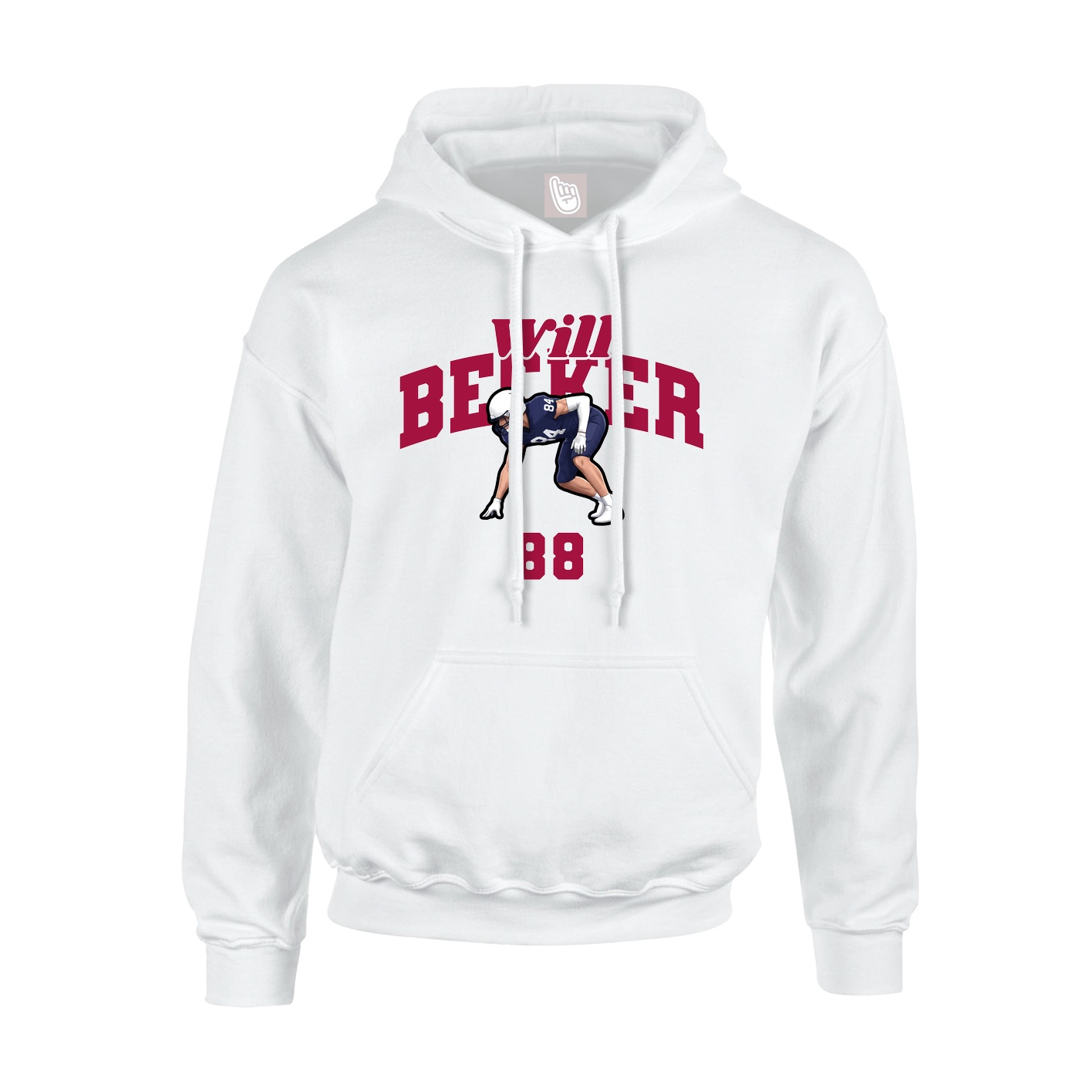 Youth Hoodie — Signature Arch in White