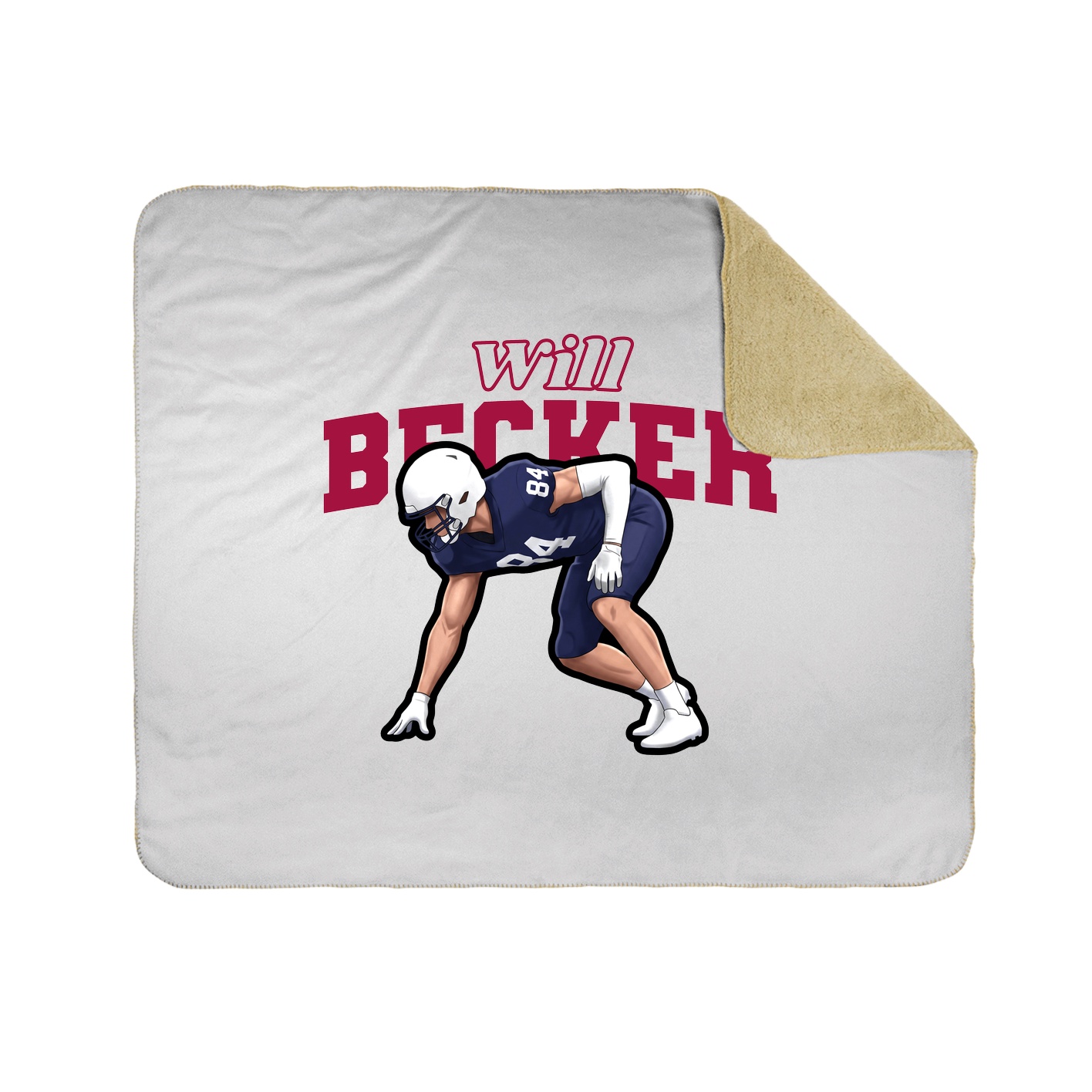 Throw Blanket — Name Arch in White
