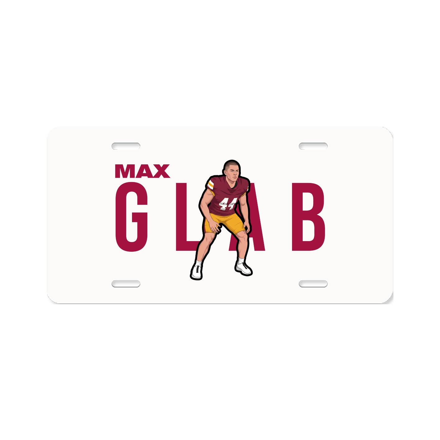 License Plate — Player Name in Classic