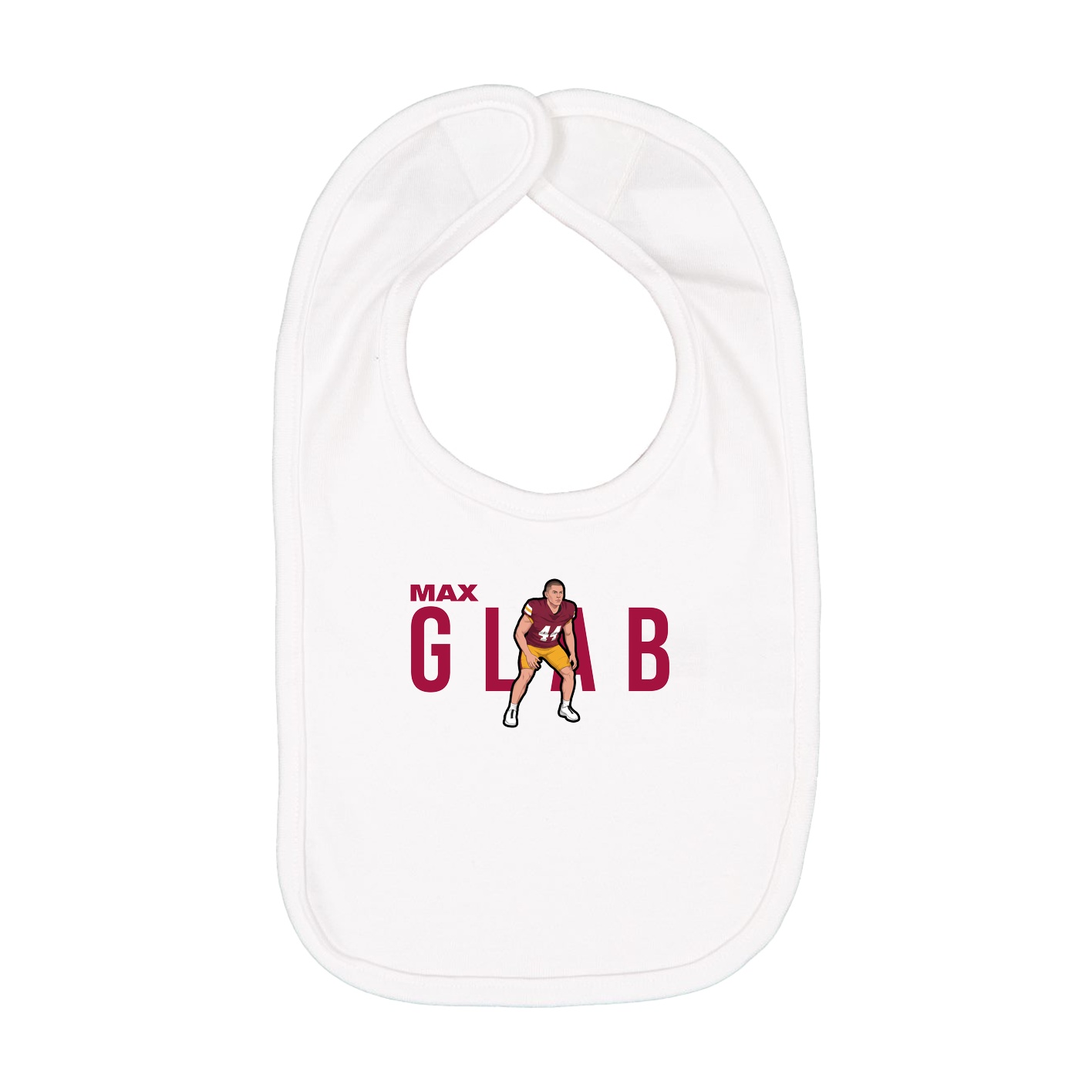 Infant Bib — Player Name in White