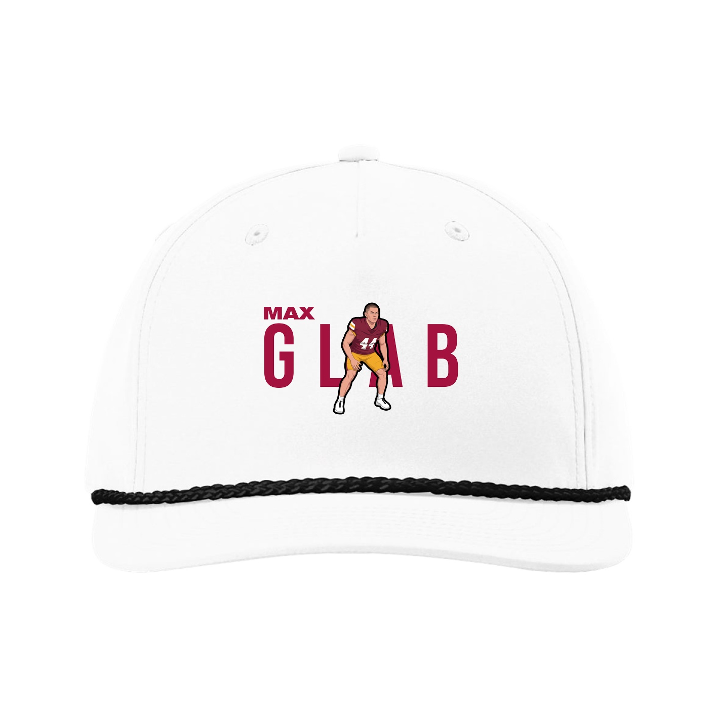 Five-Panel Classic Rope Cap — Player Name in White