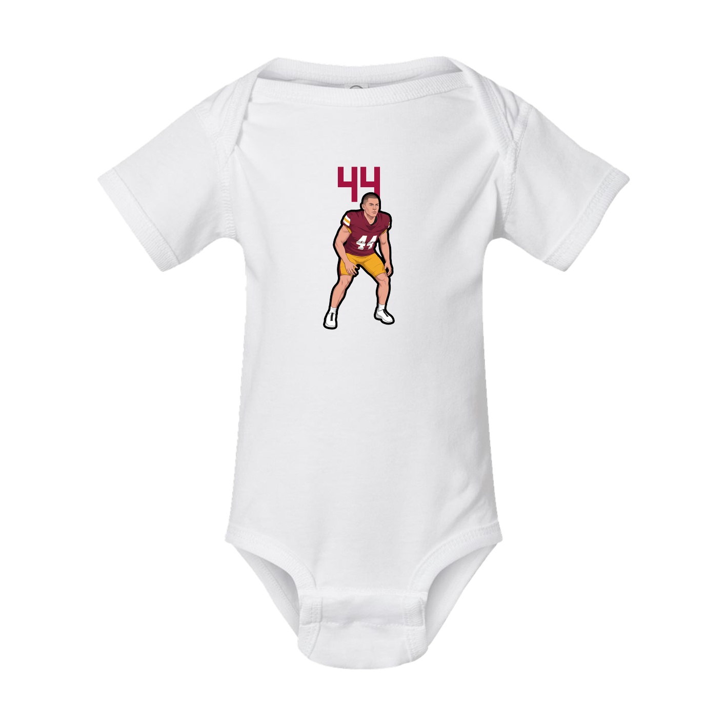 Baby Onesie — Number Top in White
