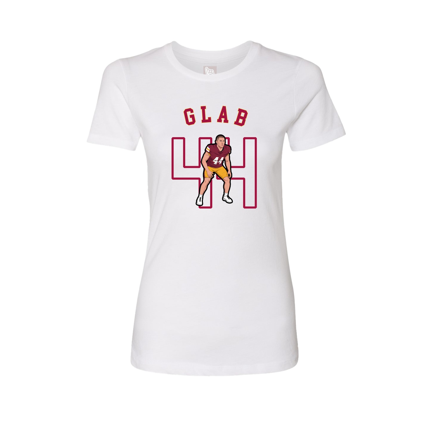 Fitted Women's Tee — Shirsey Arch in White
