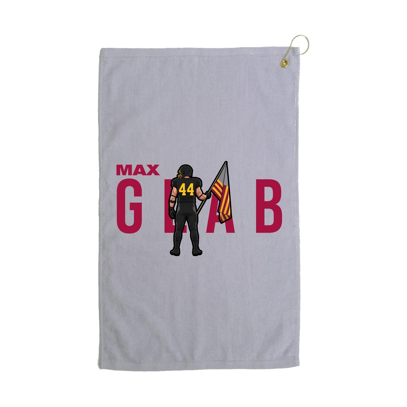 Golf Towel — Player Name in Grey