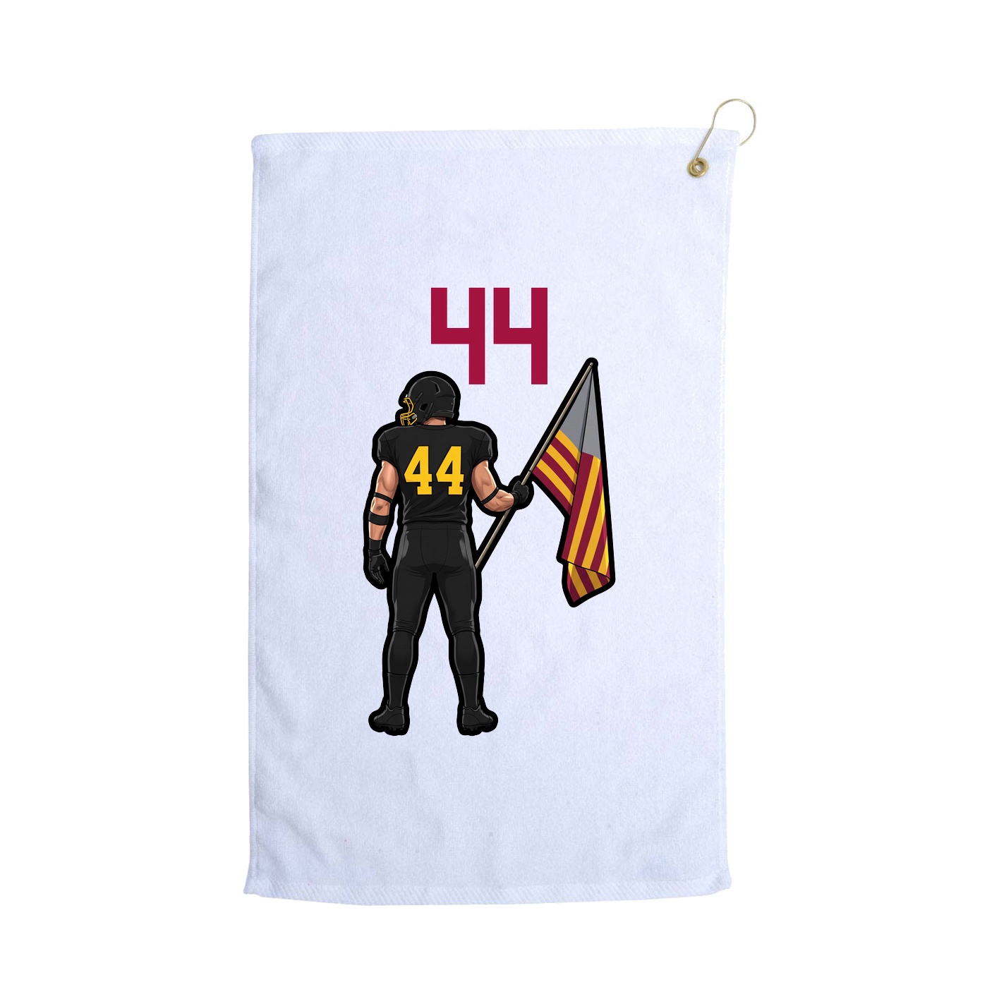 Golf Towel — Number Top in White