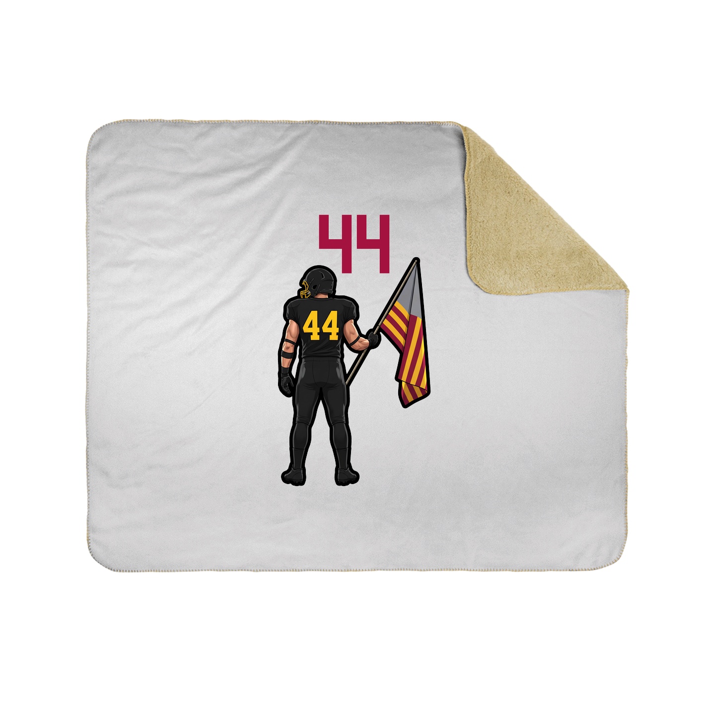 Throw Blanket — Number Top in White
