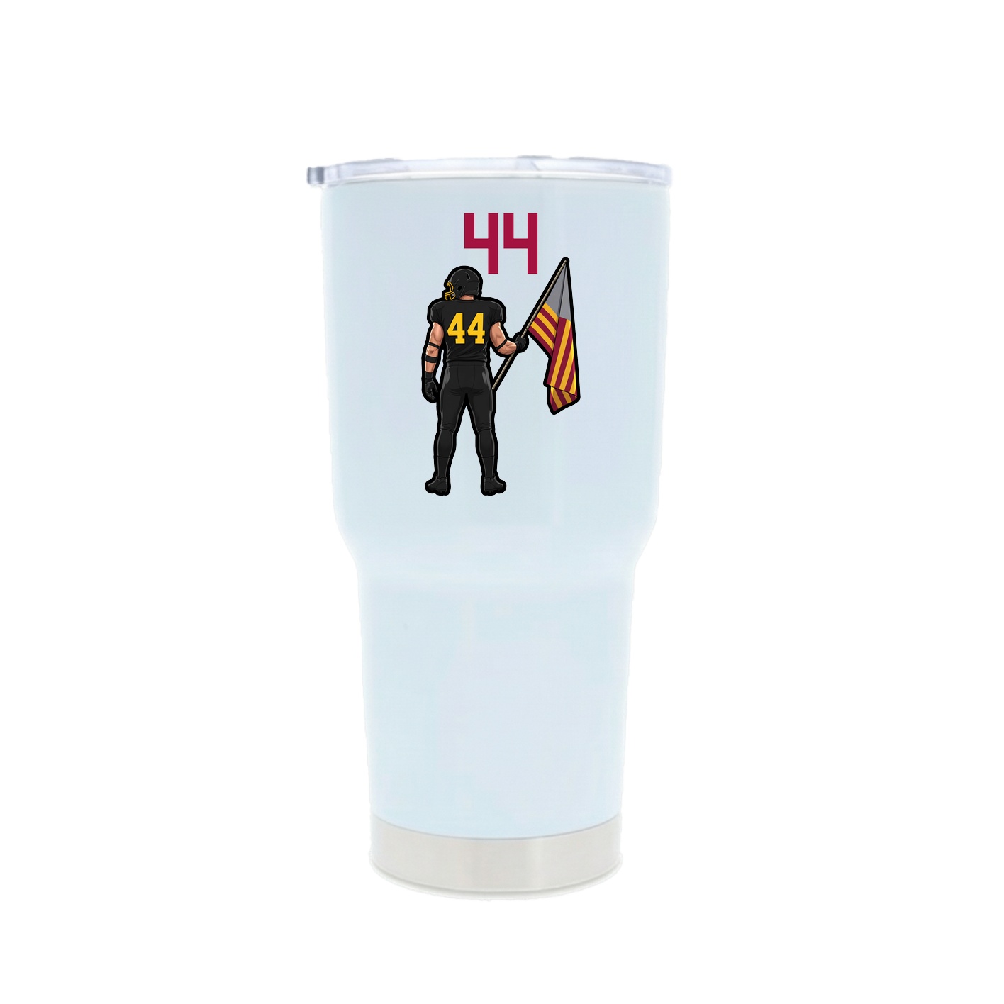 30oz Stainless Steel Tumbler — Number Top in White