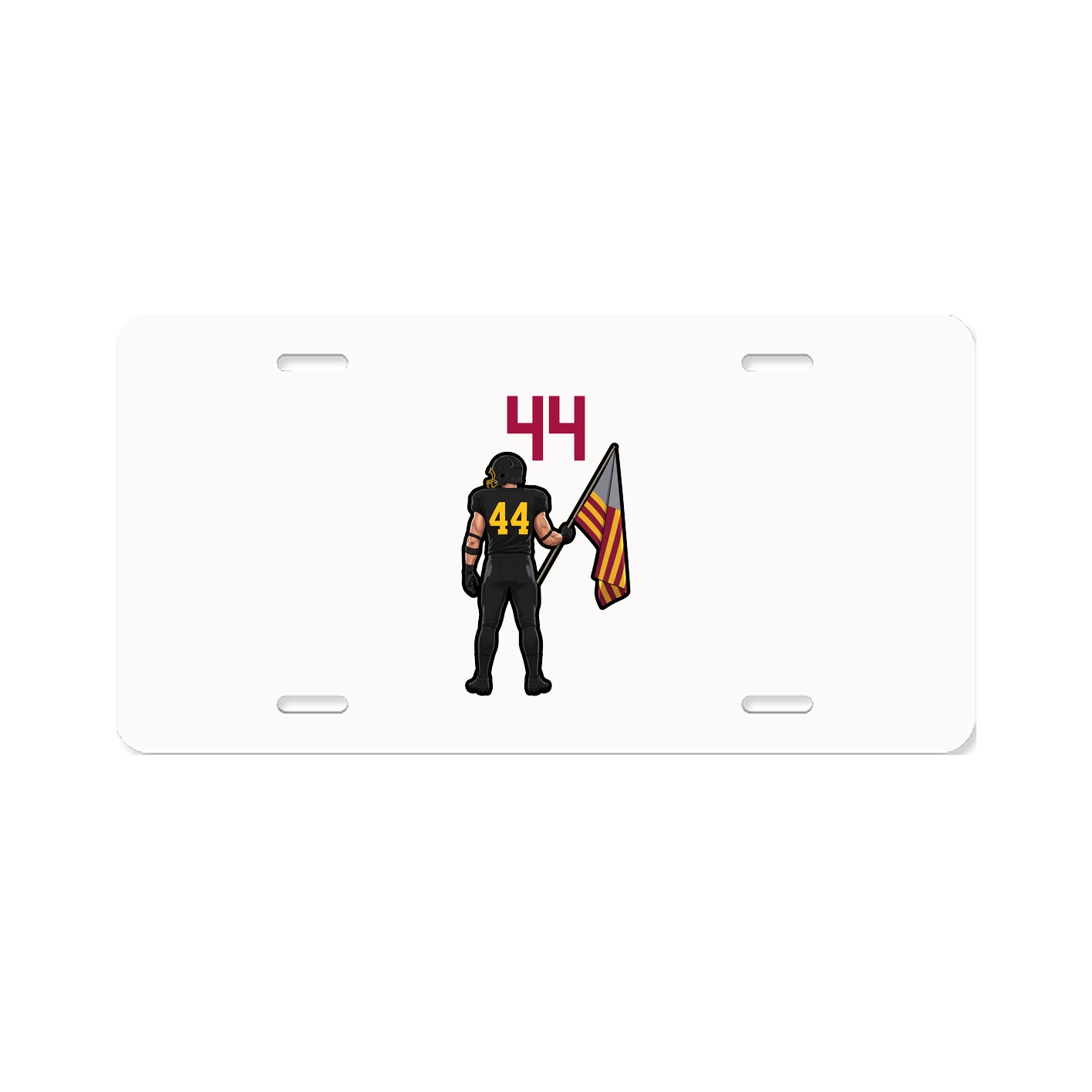 License Plate — Number Top in Classic