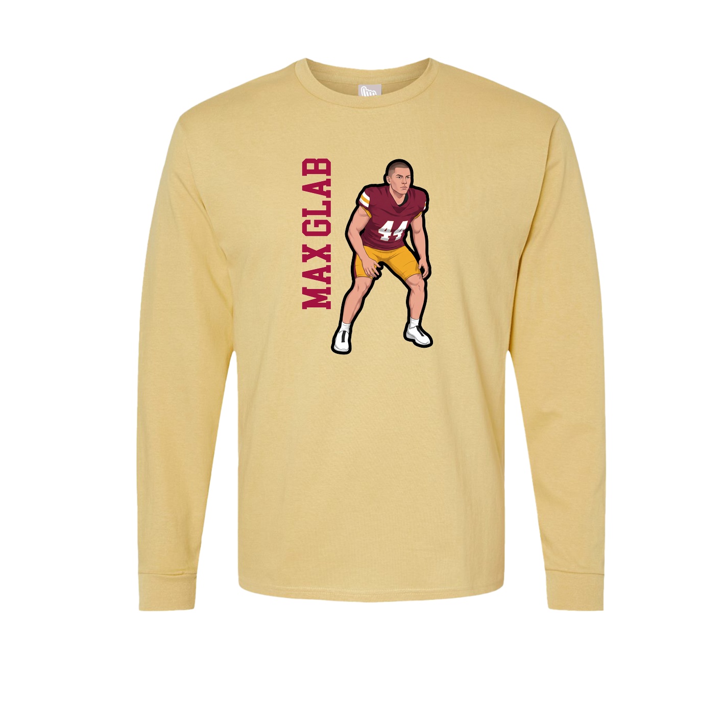 Long Sleeve Tee — Name Vertical in Vegas Gold