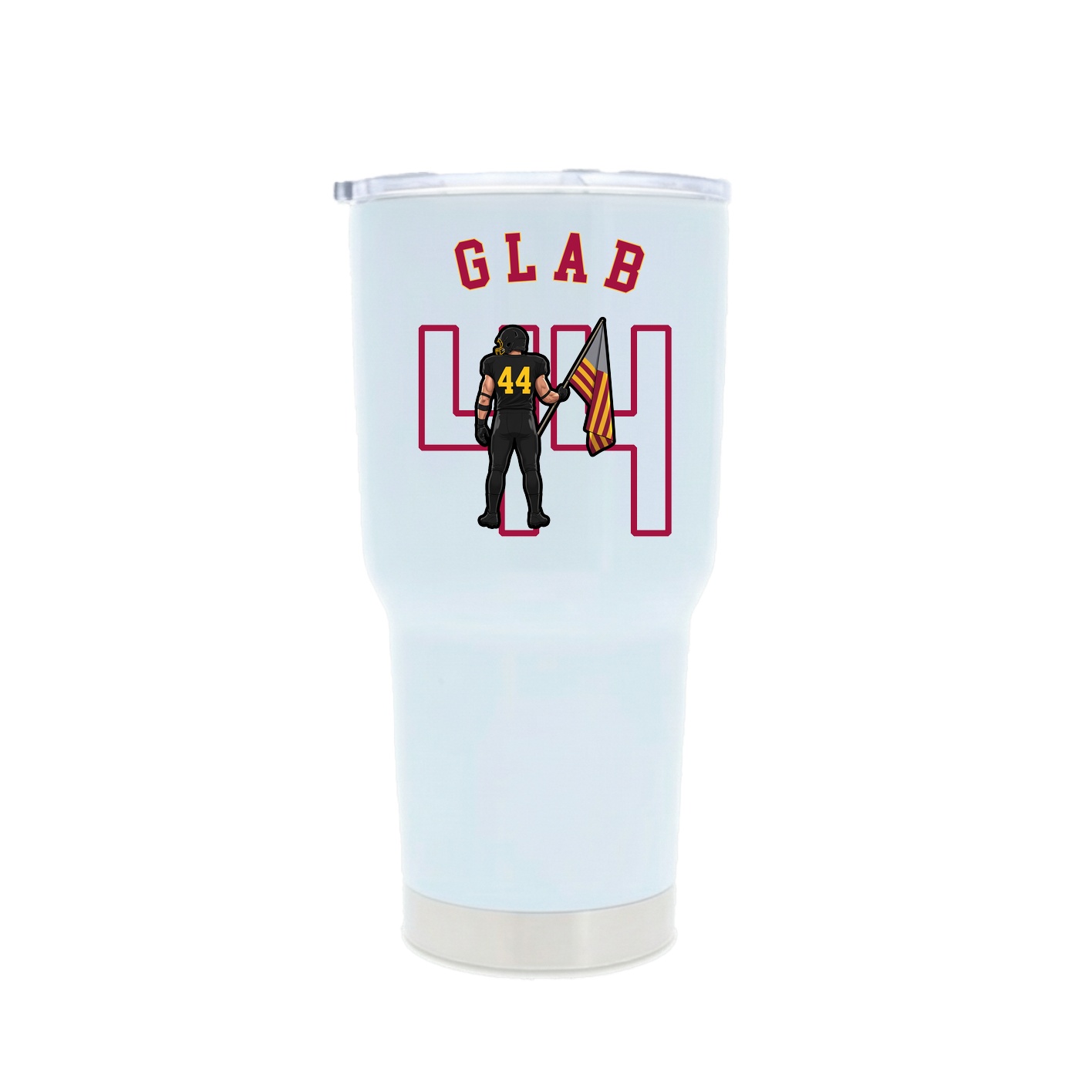 30oz Stainless Steel Tumbler — Shirsey Arch in White