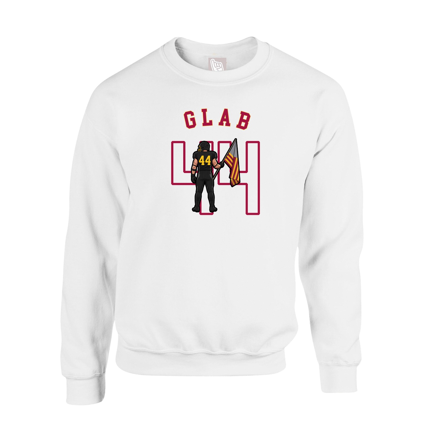 Fleece Crew — Shirsey Arch in White