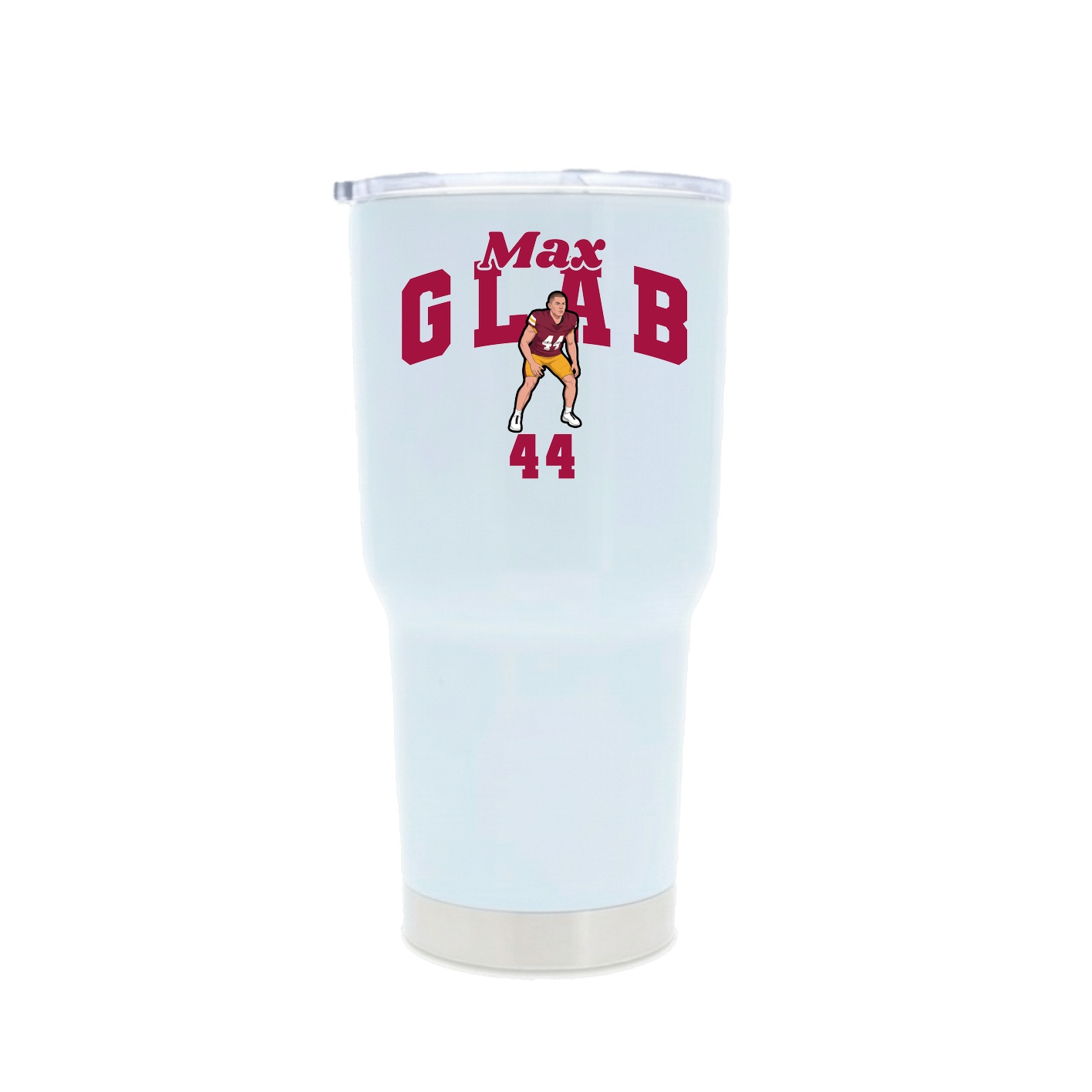 30oz Stainless Steel Tumbler — Signature Arch in White