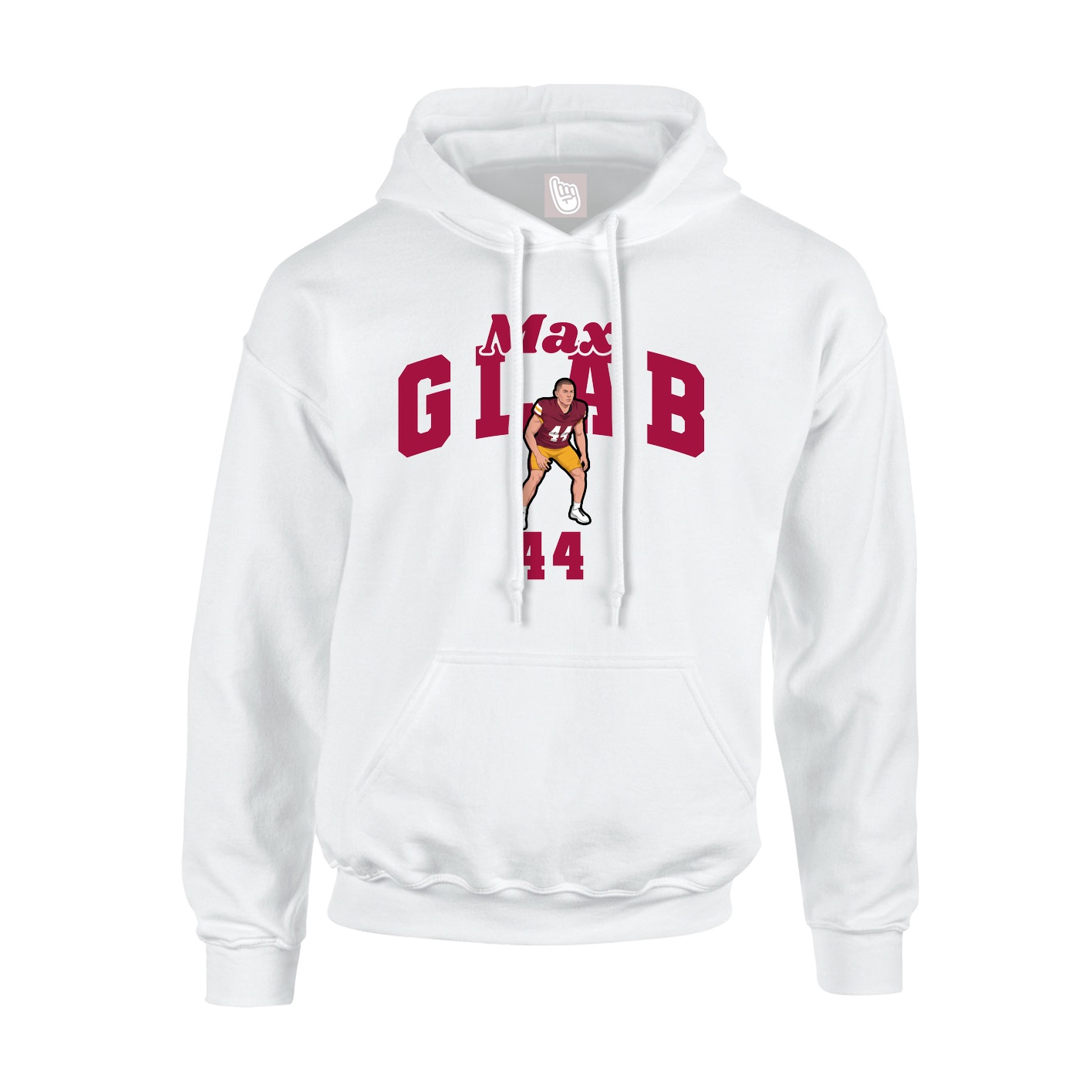 Youth Hoodie — Signature Arch in White