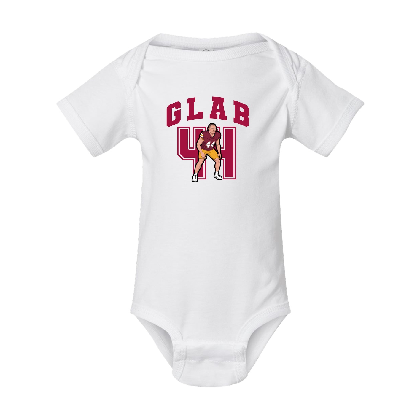 Baby Onesie — Number in White