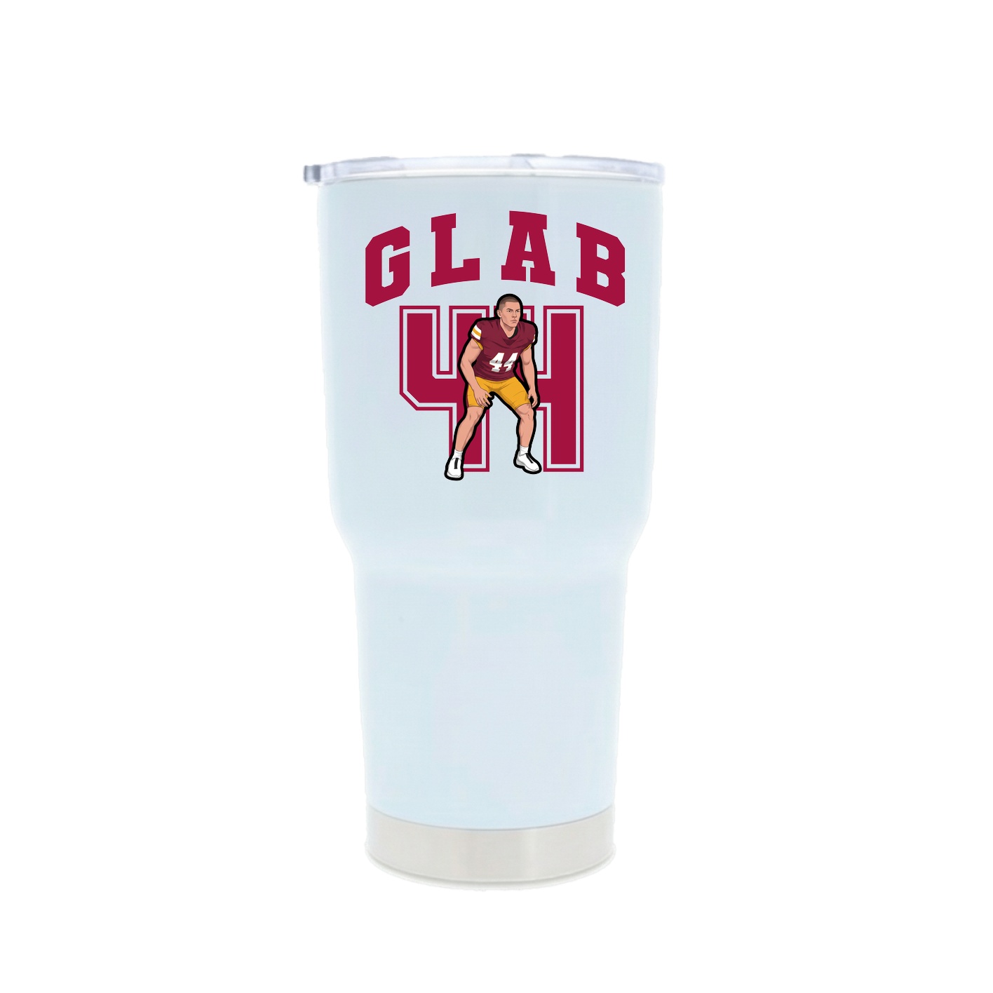 30oz Stainless Steel Tumbler — Number in White