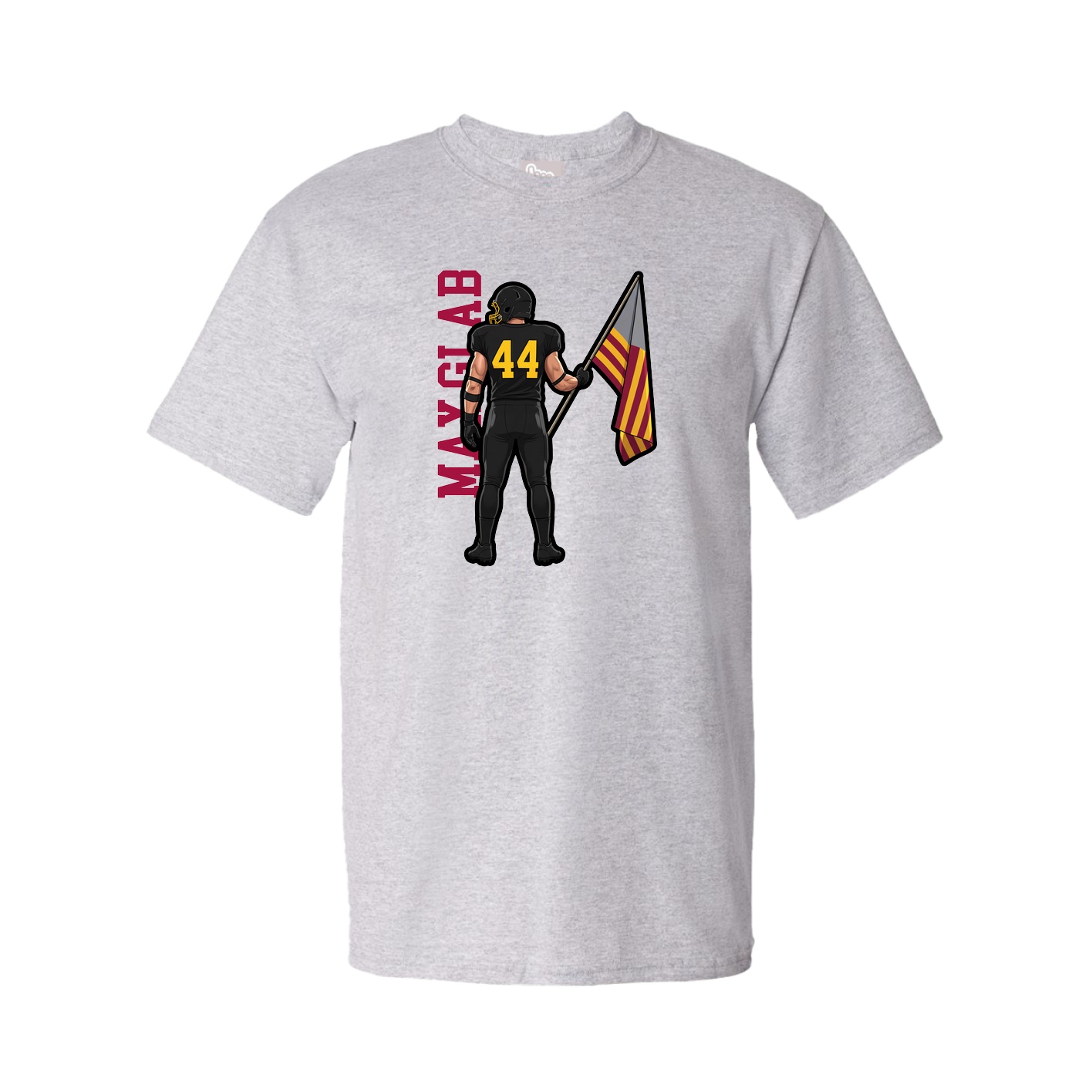 Tee — Name Vertical in Grey
