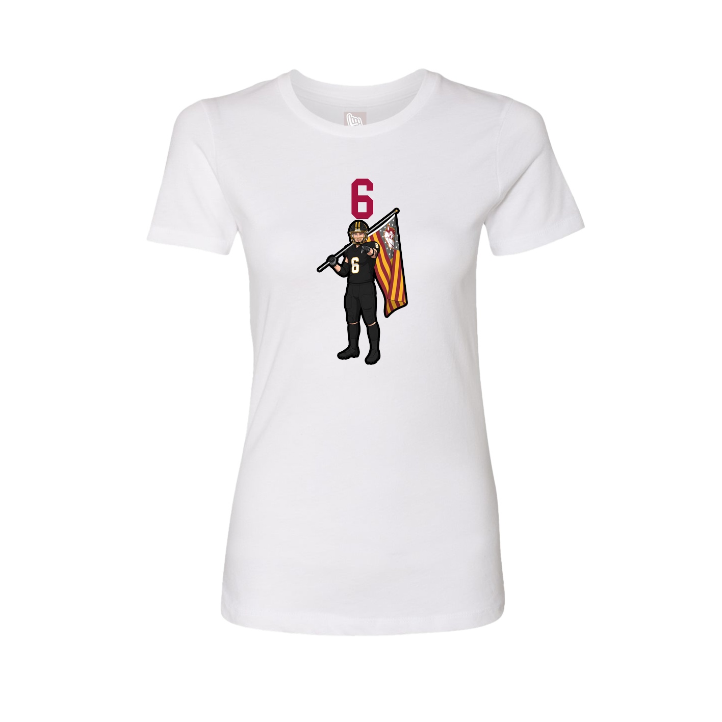 Fitted Women's Tee — Number Top in White