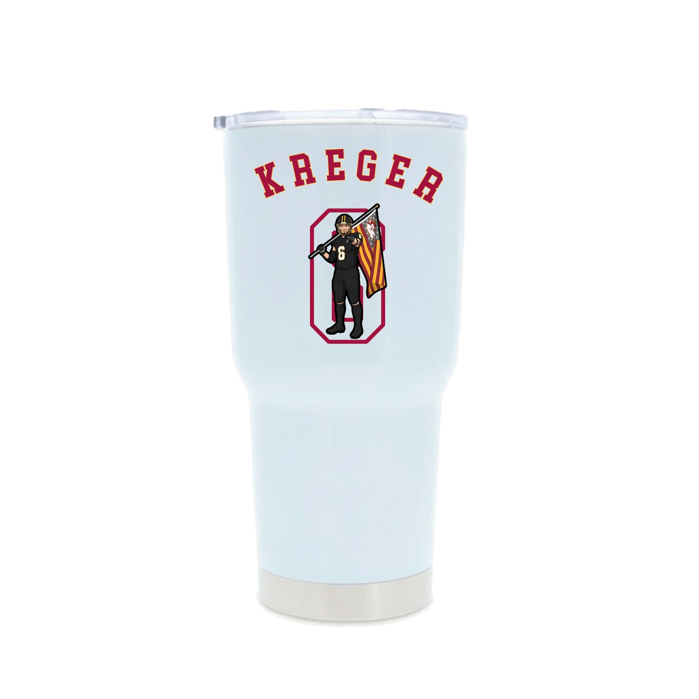 30oz Stainless Steel Tumbler — Shirsey Arch in White
