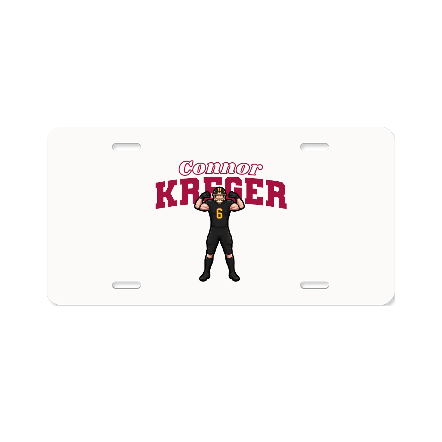 License Plate — Name Arch in Classic