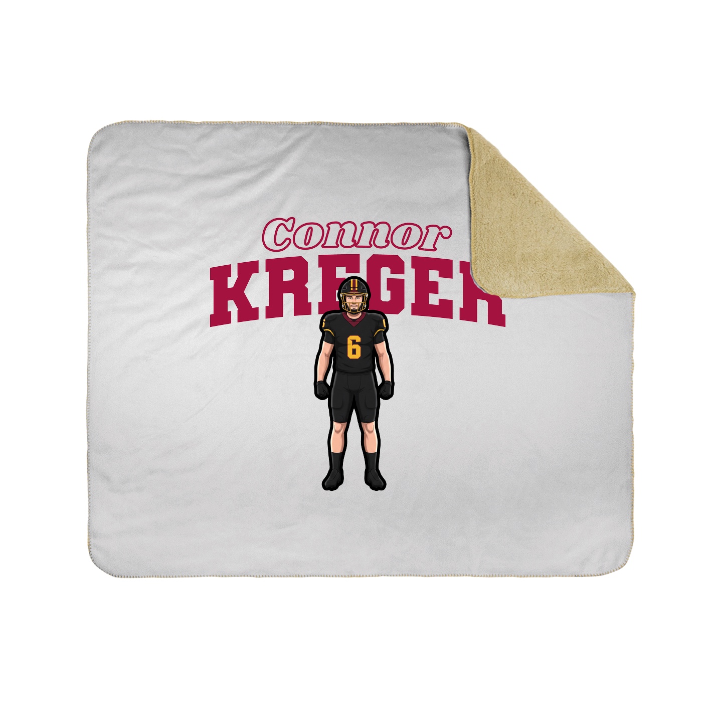 Throw Blanket — Name Arch in White