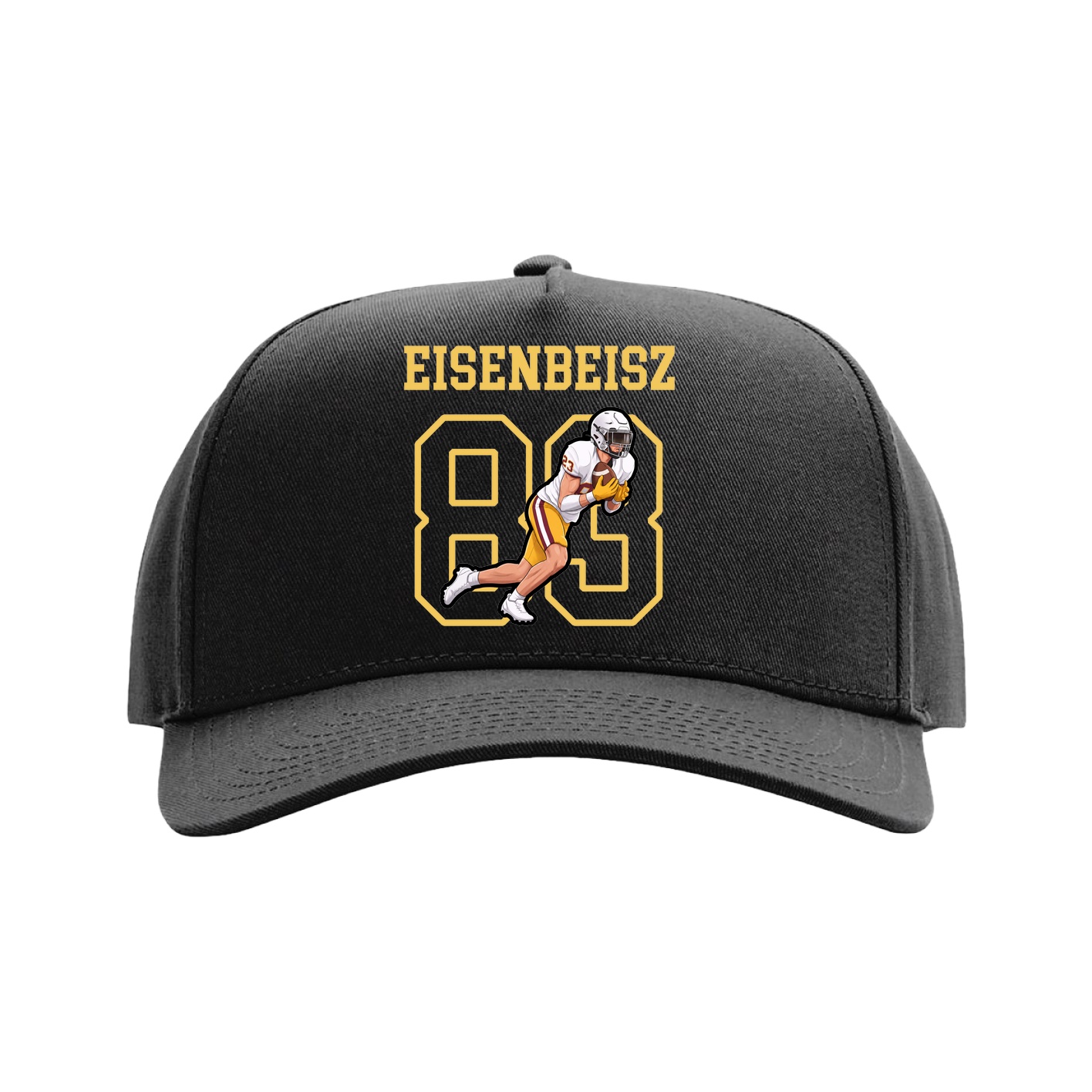 Full Fabric Five-Panel Champ Cap — Shirsey in Black