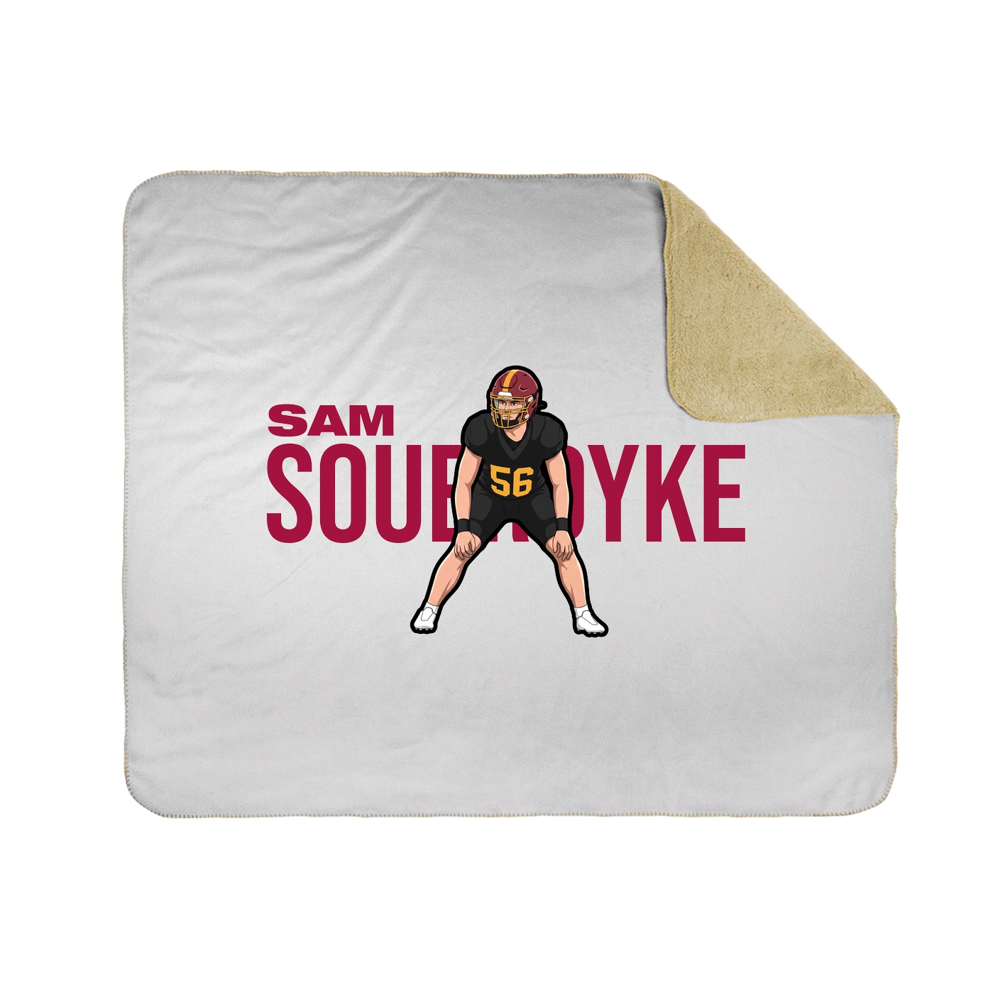 Throw Blanket — Player Name in White