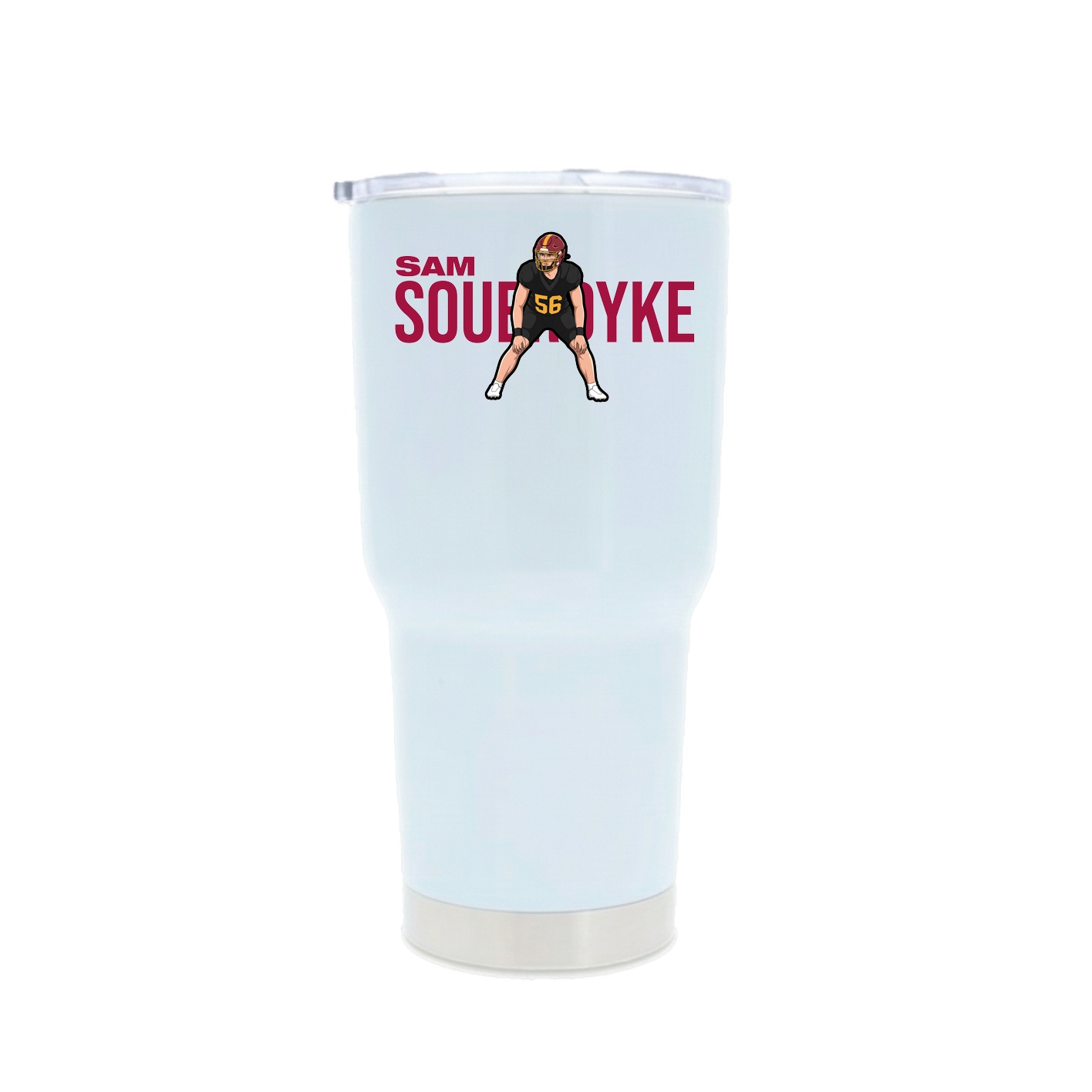 30oz Stainless Steel Tumbler — Player Name in White