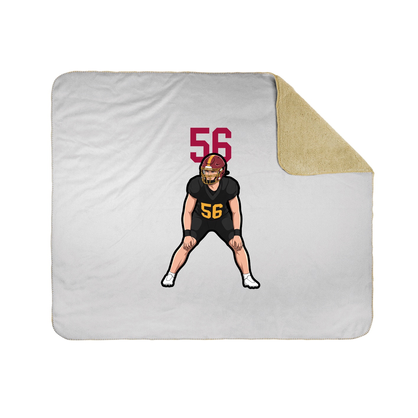 Throw Blanket — Number Top in White
