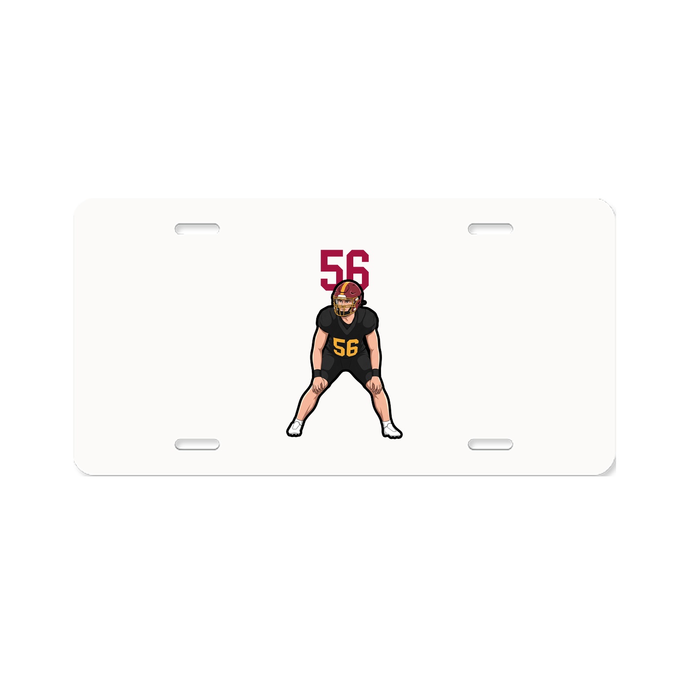 License Plate — Number Top in Classic