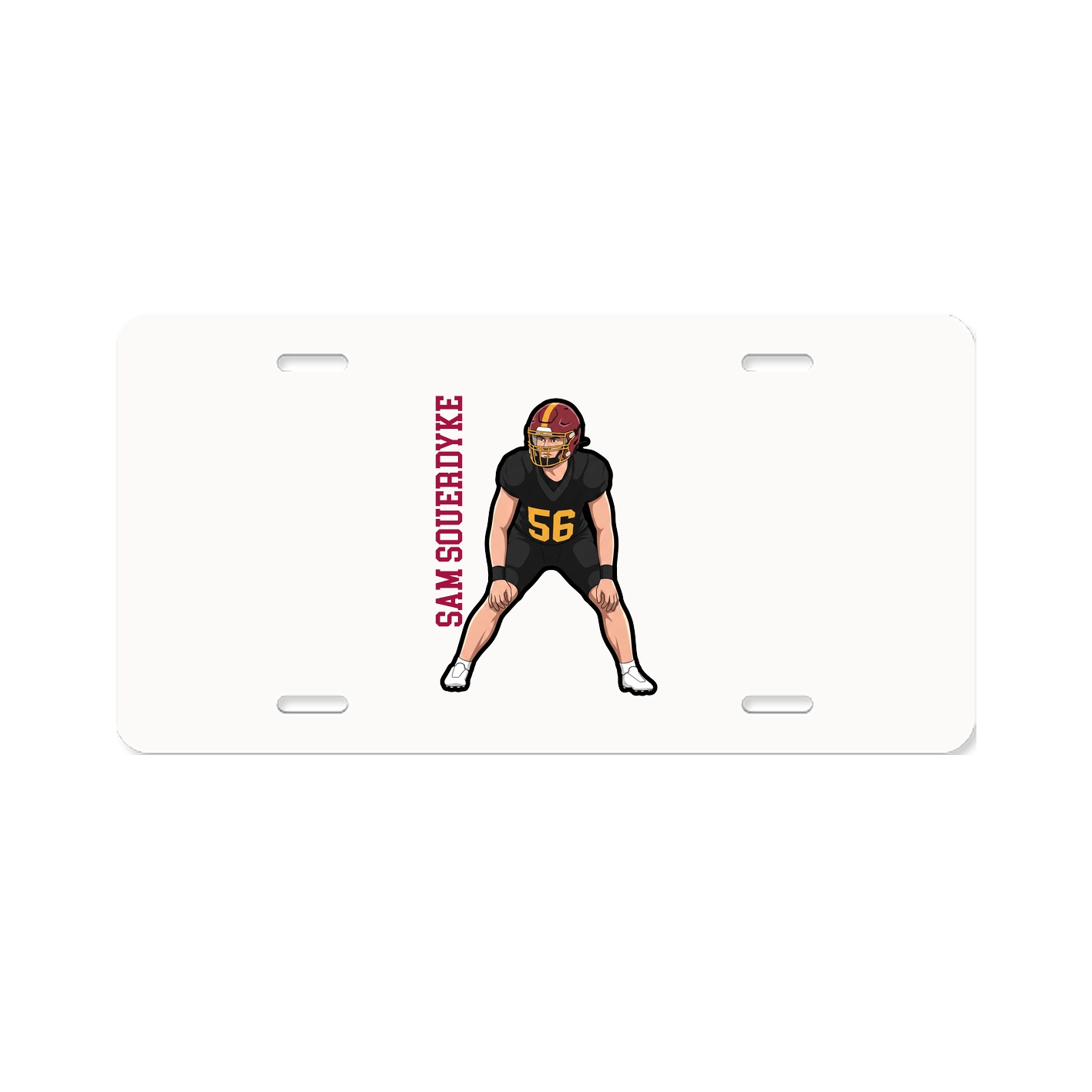 License Plate — Name Vertical in Classic