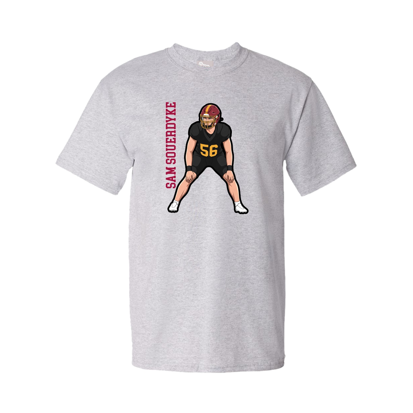 Tee — Name Vertical in Grey
