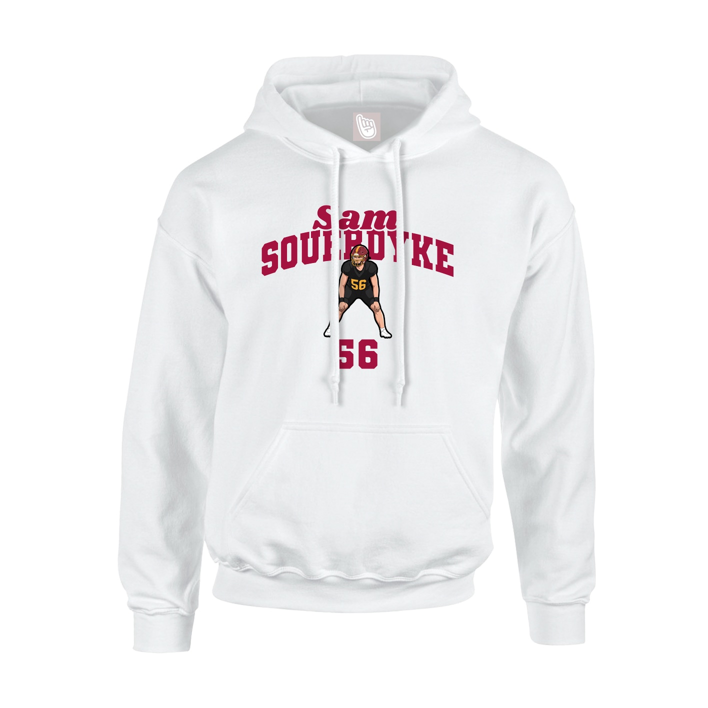 Youth Hoodie — Signature Arch in White