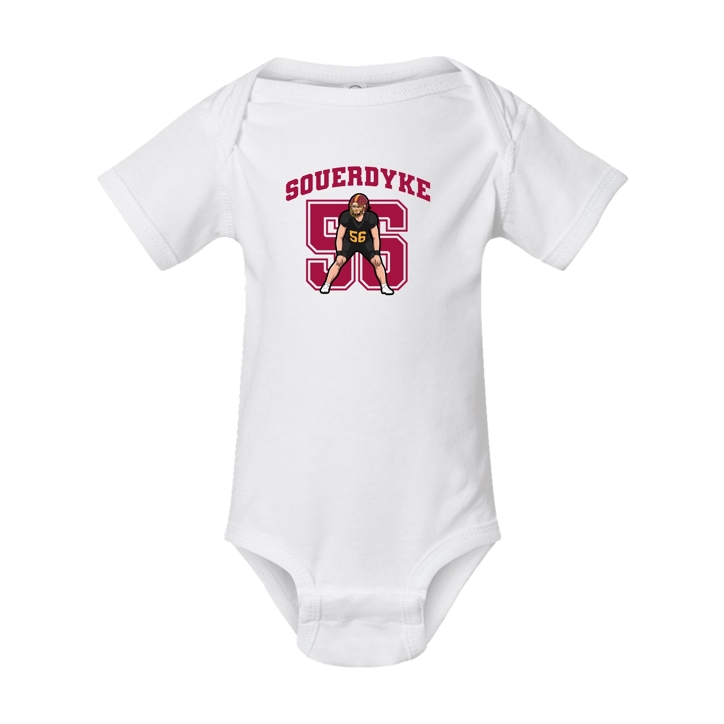 Baby Onesie — Number in White