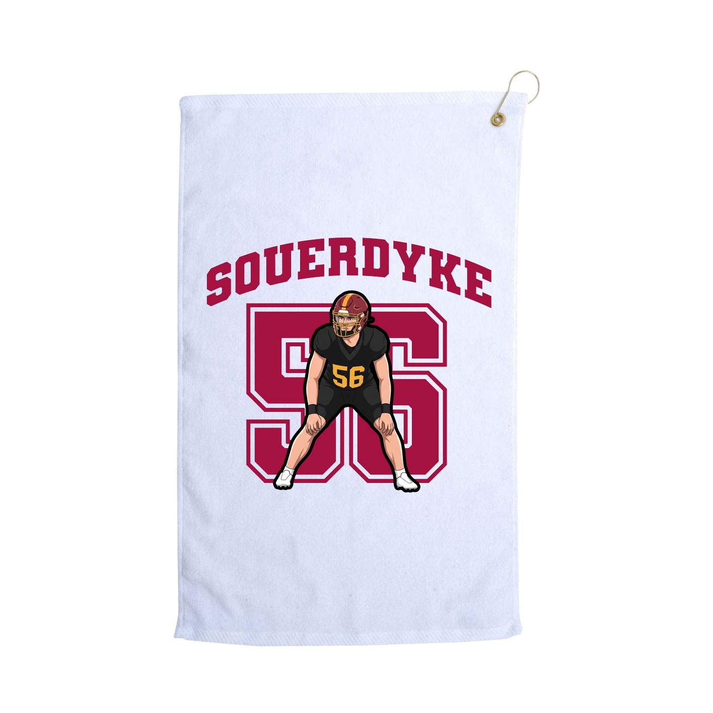Golf Towel — Number in White