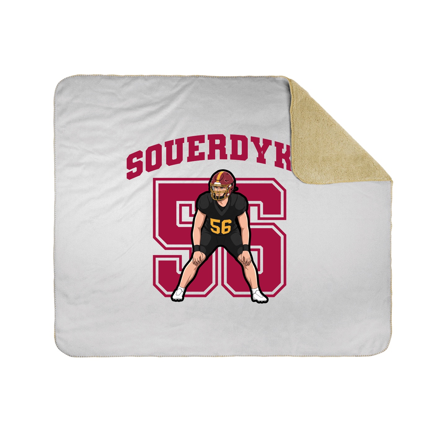 Throw Blanket — Number in White