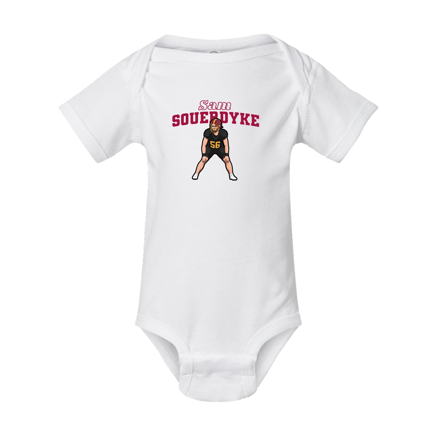 Baby Onesie — Name Arch in White