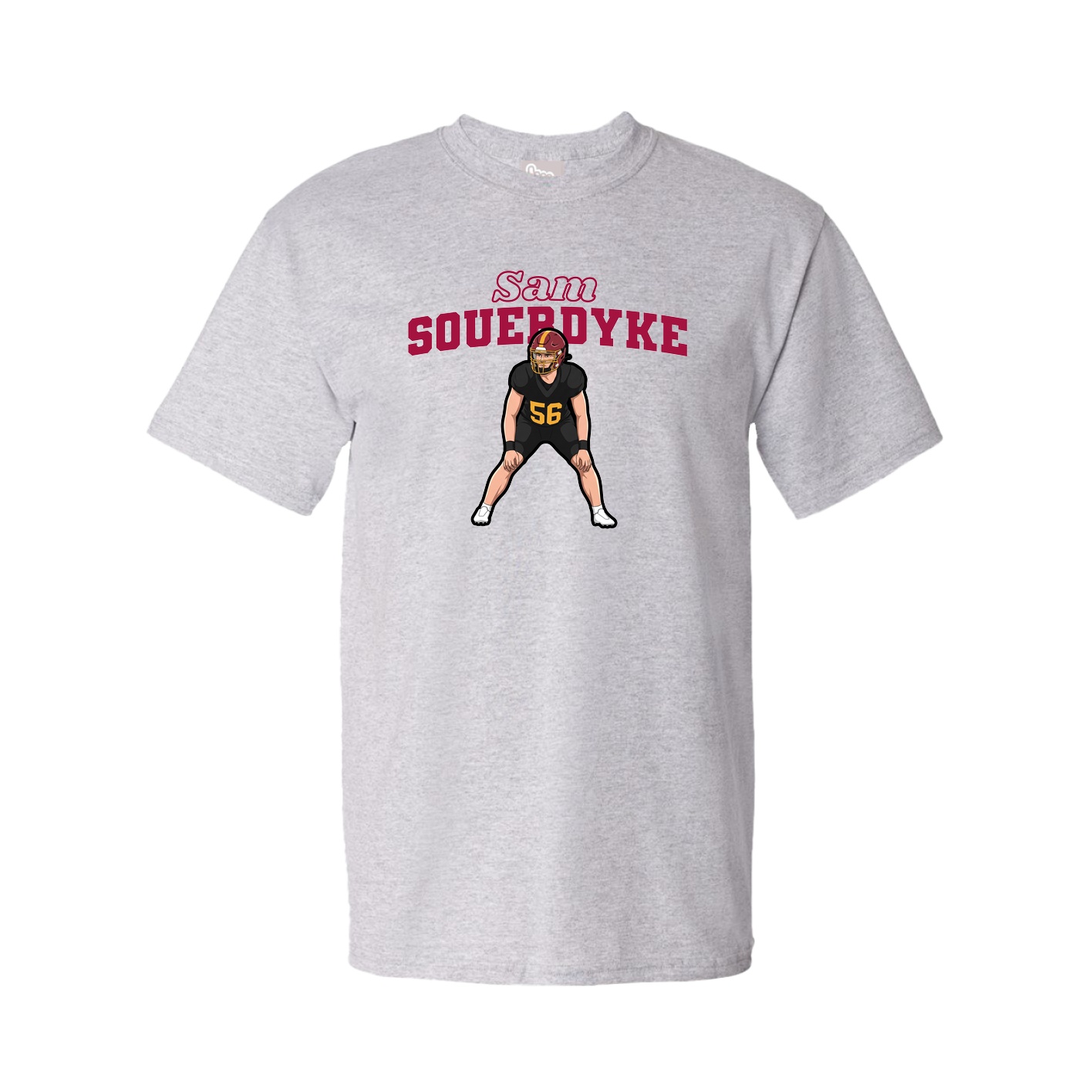 Youth Tee — Name Arch in Grey